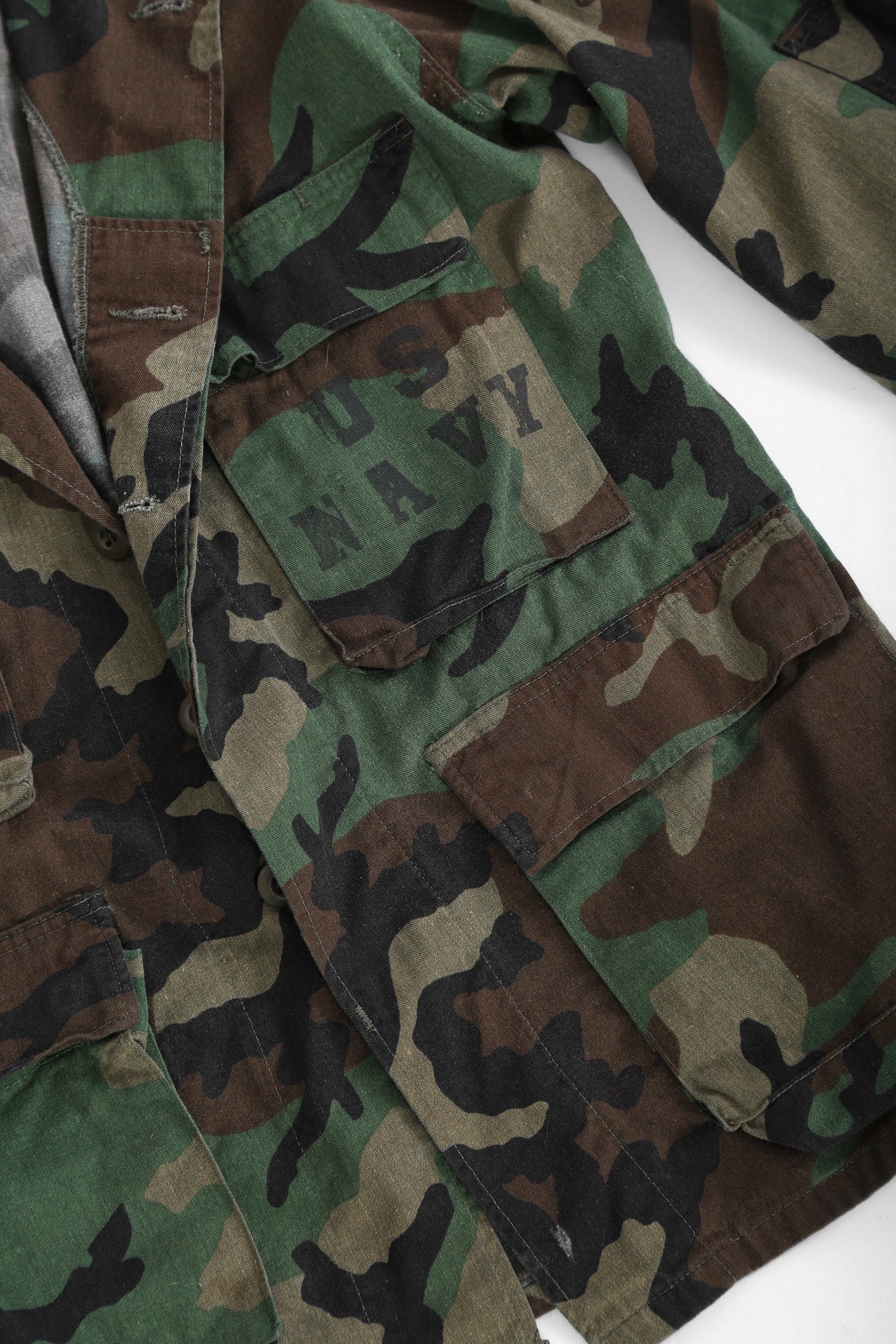 Military issue camo jacket | US NAVY stenciled Camouflage jacket