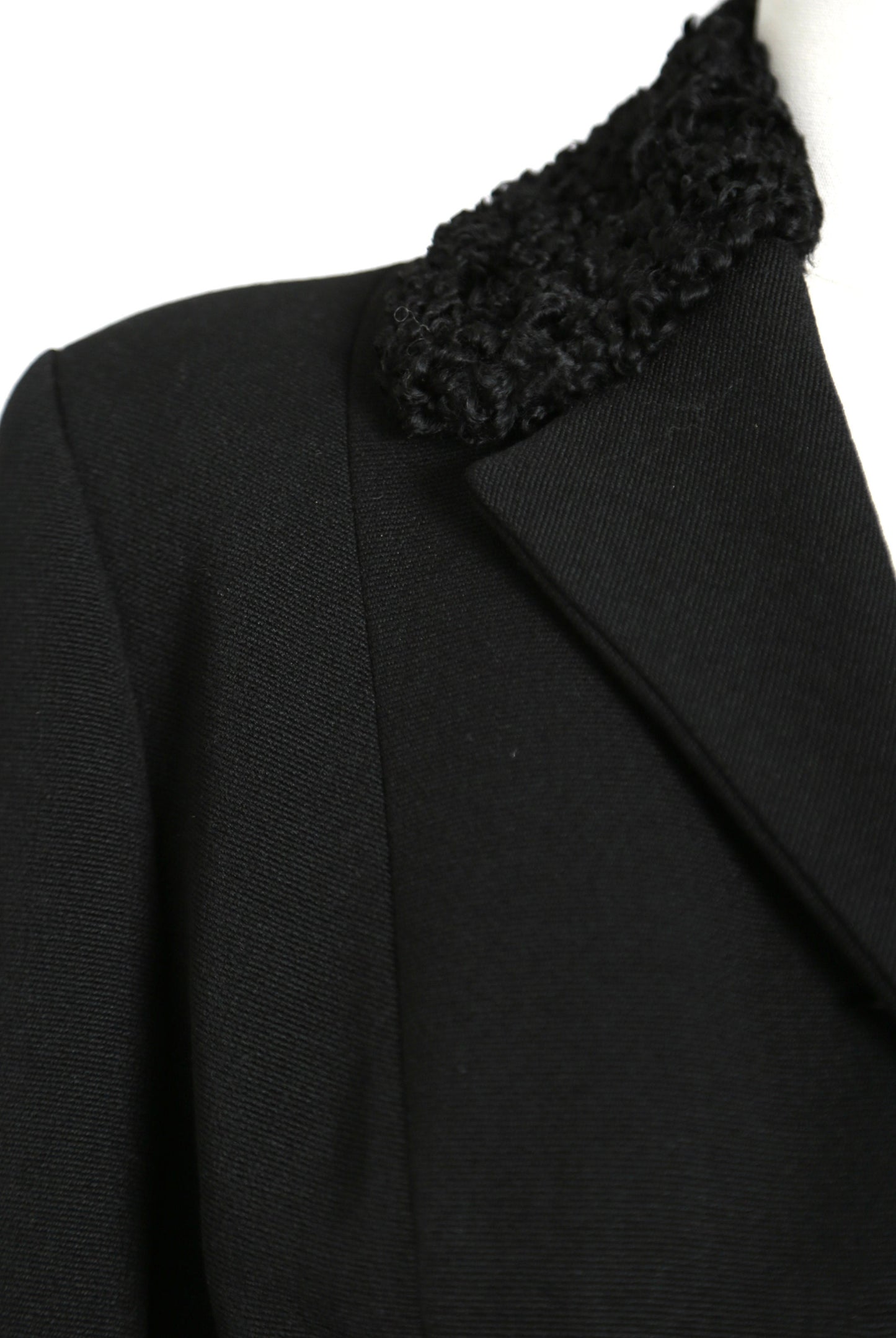 Reine Wolle blazer | Vintage 40s black curly lamb wool blazer | 1940s Persian curly Lamb coat