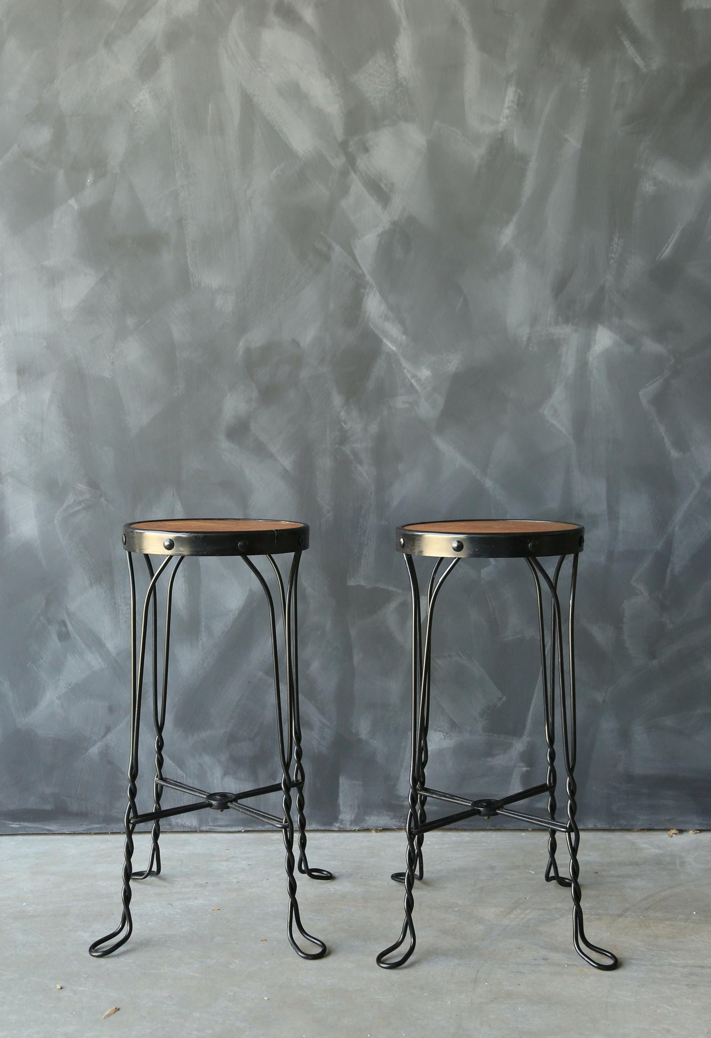 Antique Cafe metal stools