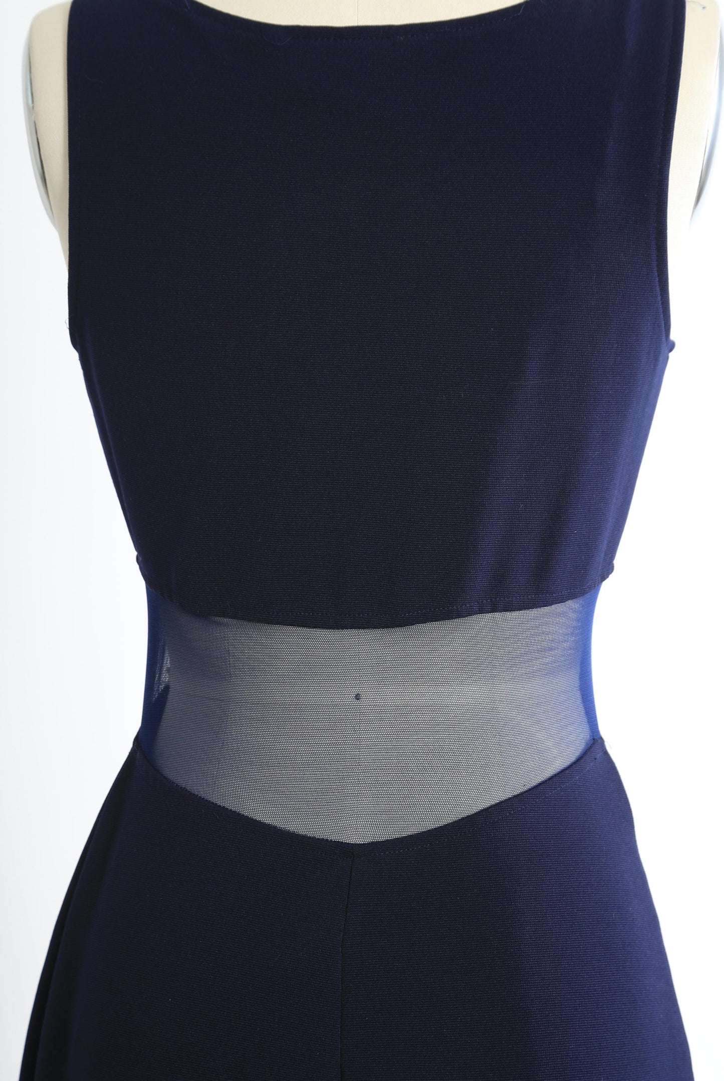 Y2K All that Jazz Navy blue cutout waist maxi dress