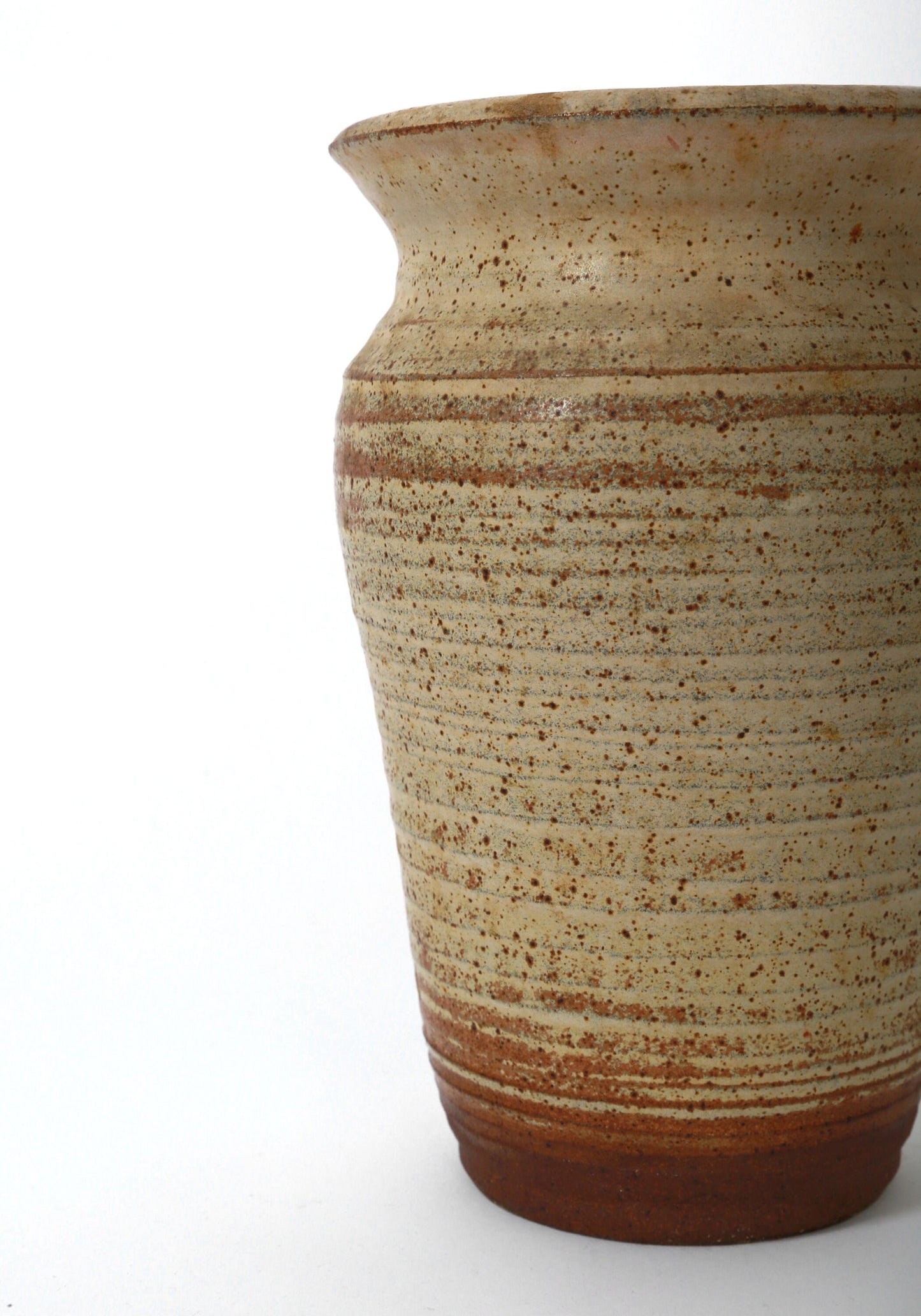 Vintage hand thrown stoneware vase