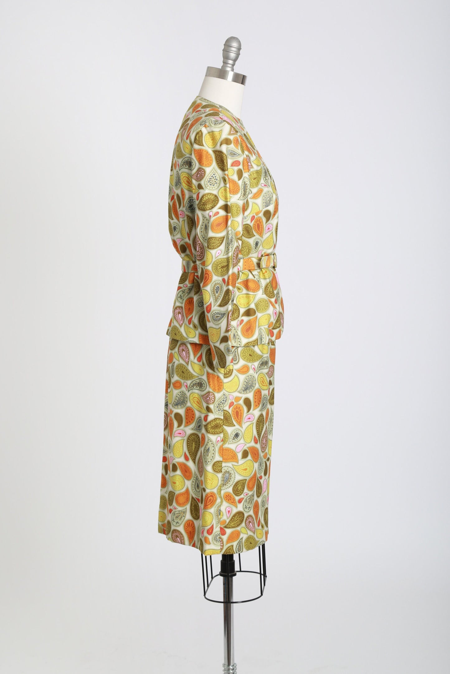Vintage 1960s floral paisley dress + jacket