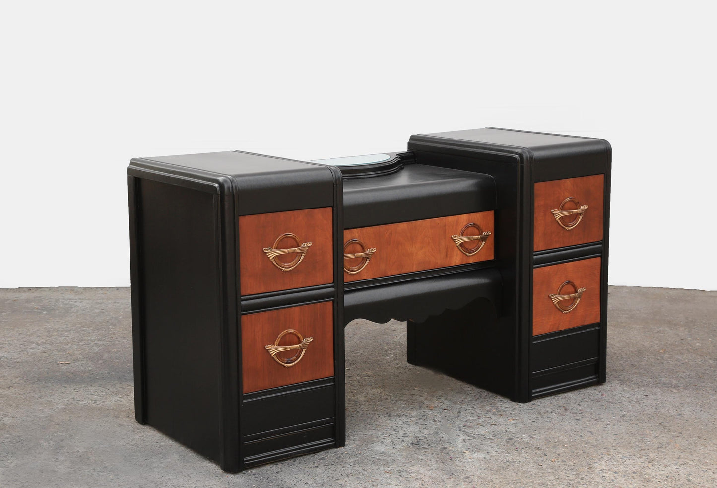 SOLD / SOLD / SOLD Antique Vintage 1930s Waterfall Vanity refinished