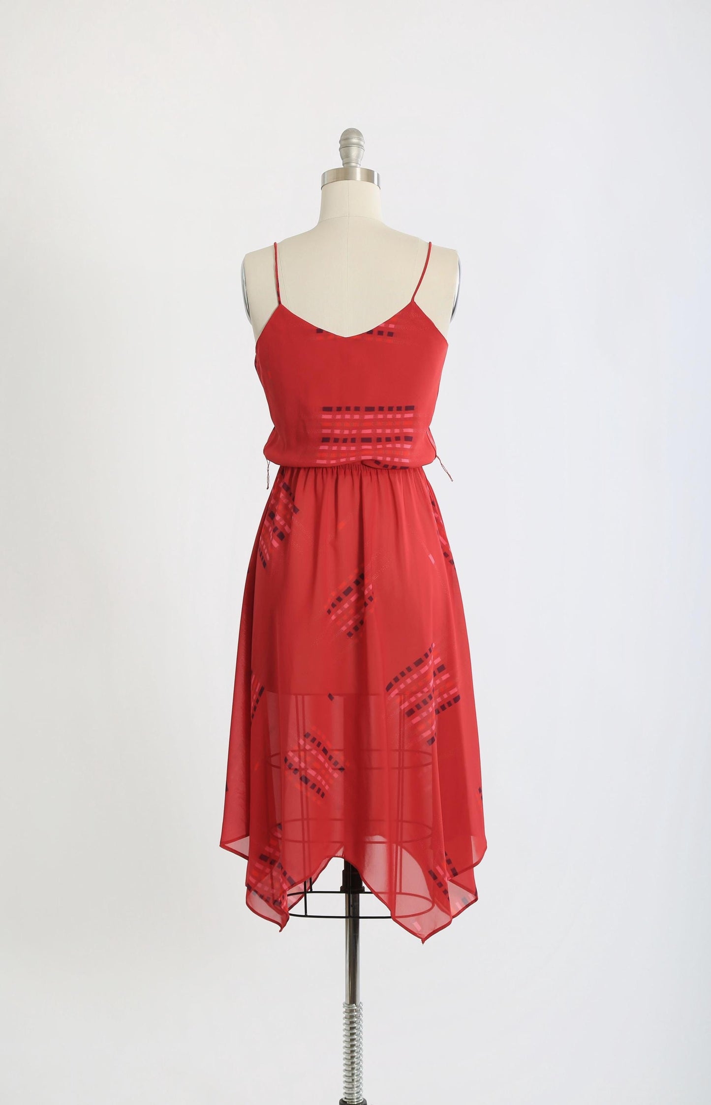 Vintage 70s semi sheer asymmetrical dress