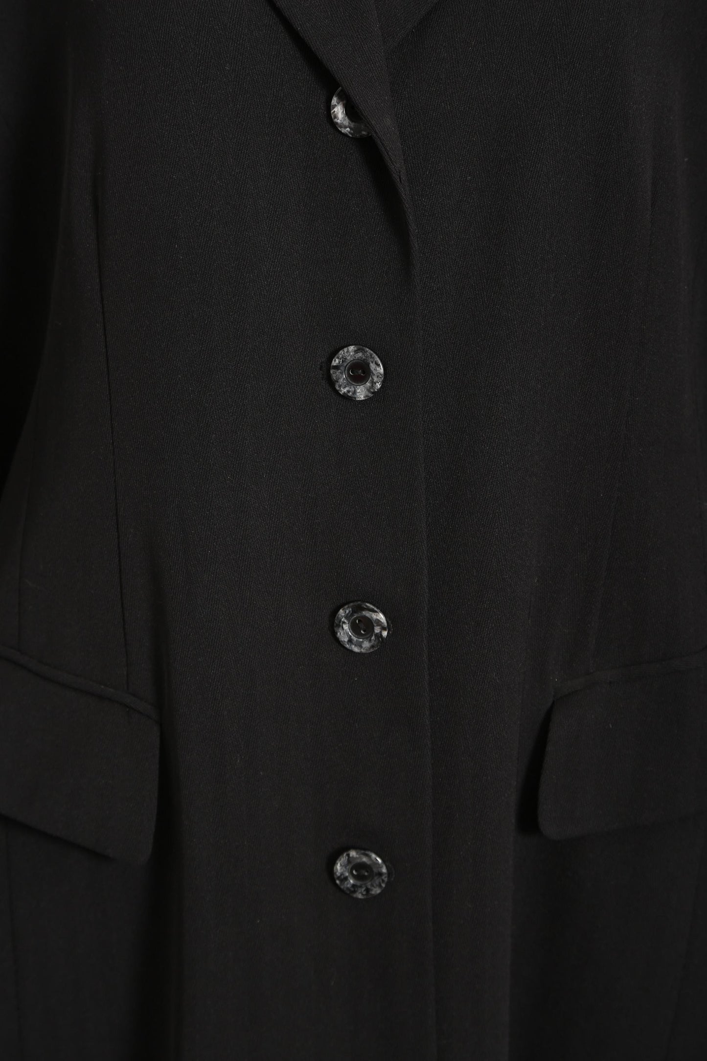90s black wool coat