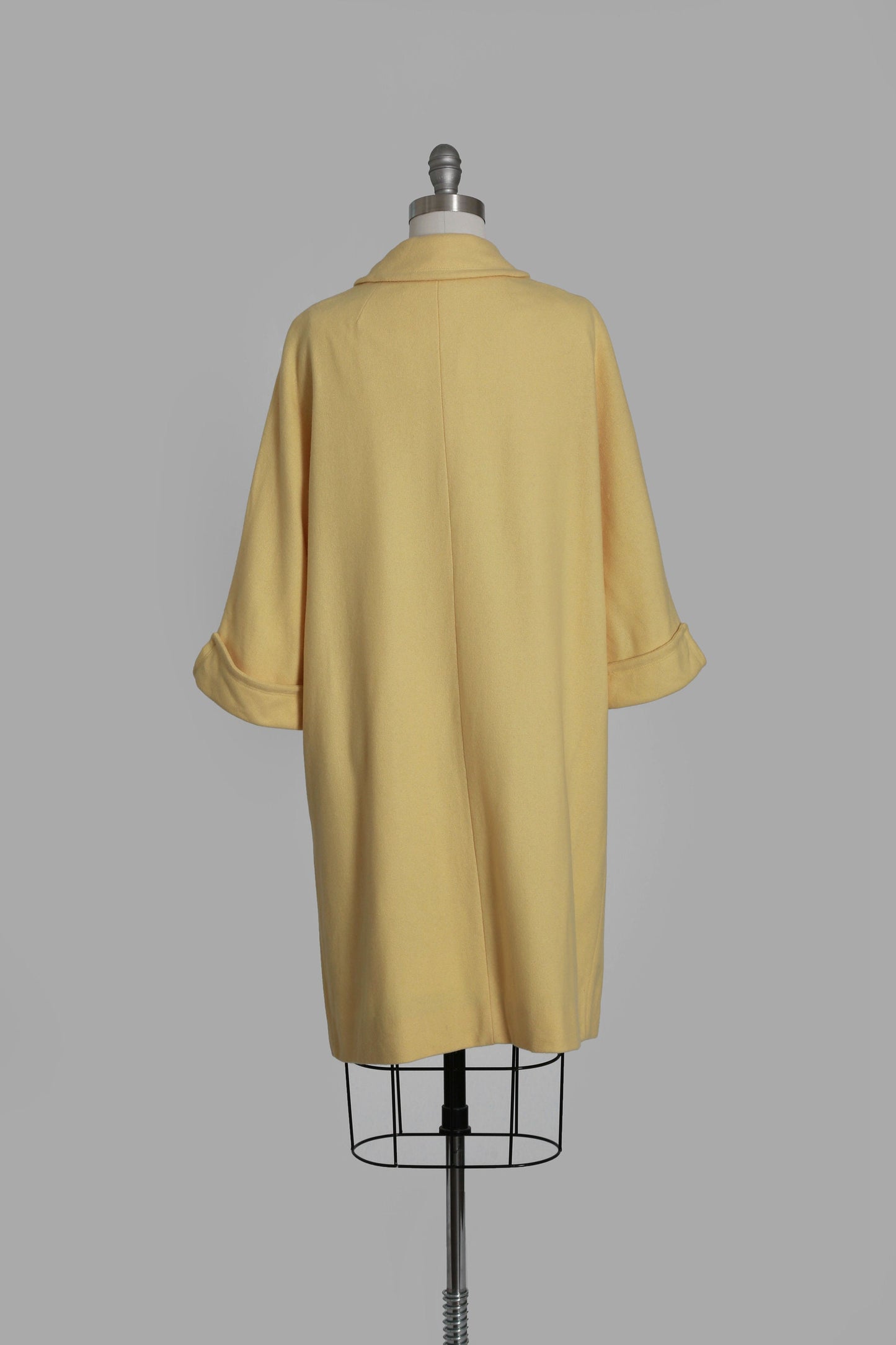Vintage 60s yellow wool coat