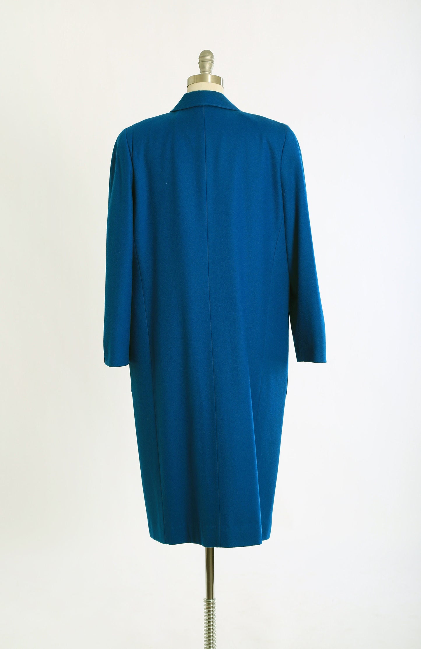 Fleurette blue wool coat | Vintage 1990s oversized blue wool coat