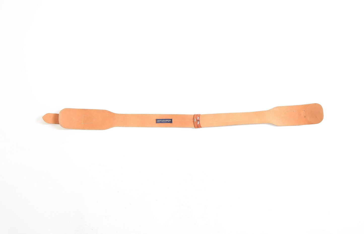 Vintage 80s Ginnie Johansen wide brown leather belt Sz. L XL