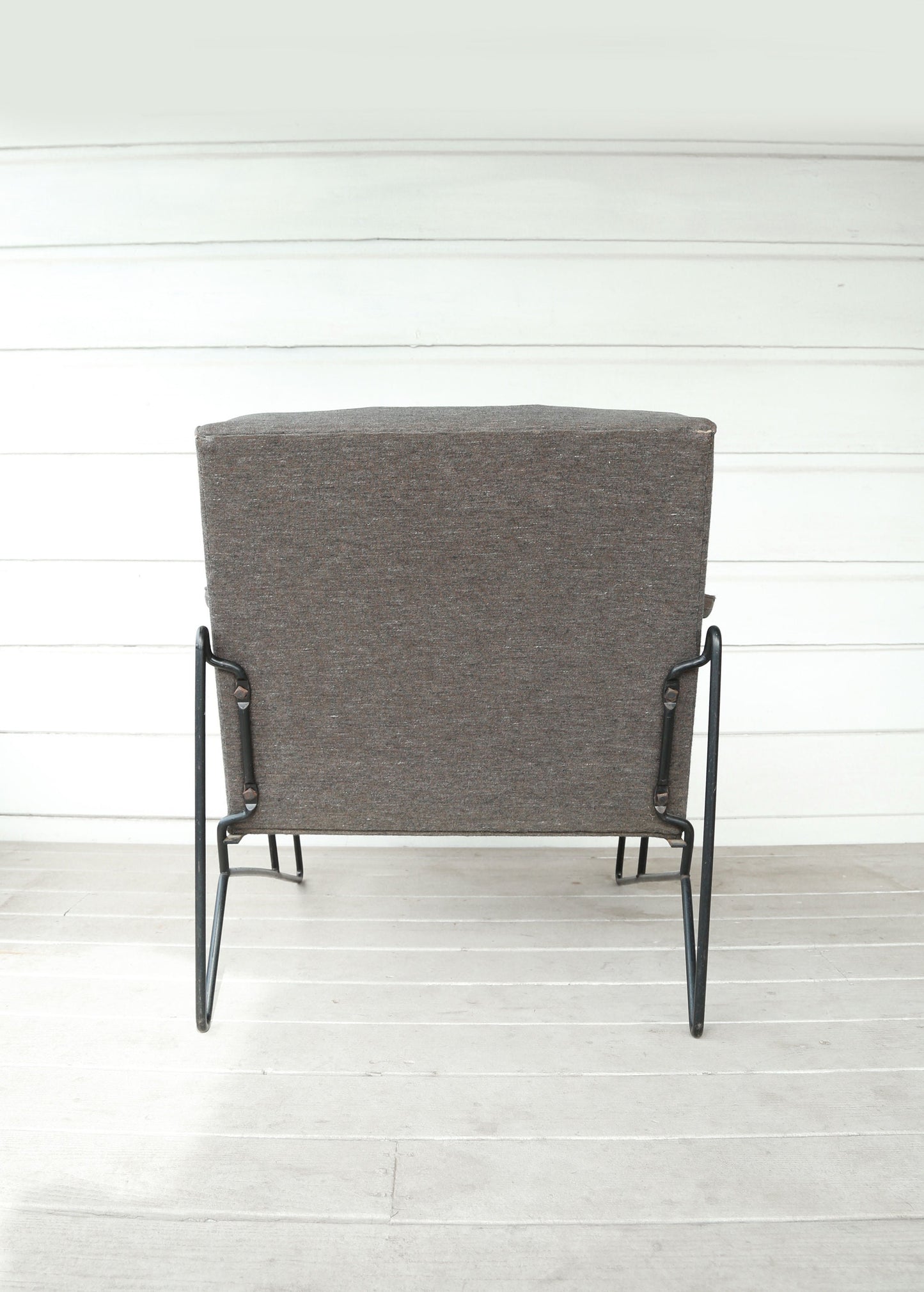 Rare Vintage Mid Century Modern Southern Cross iron chair attributed to Dan Johnson
