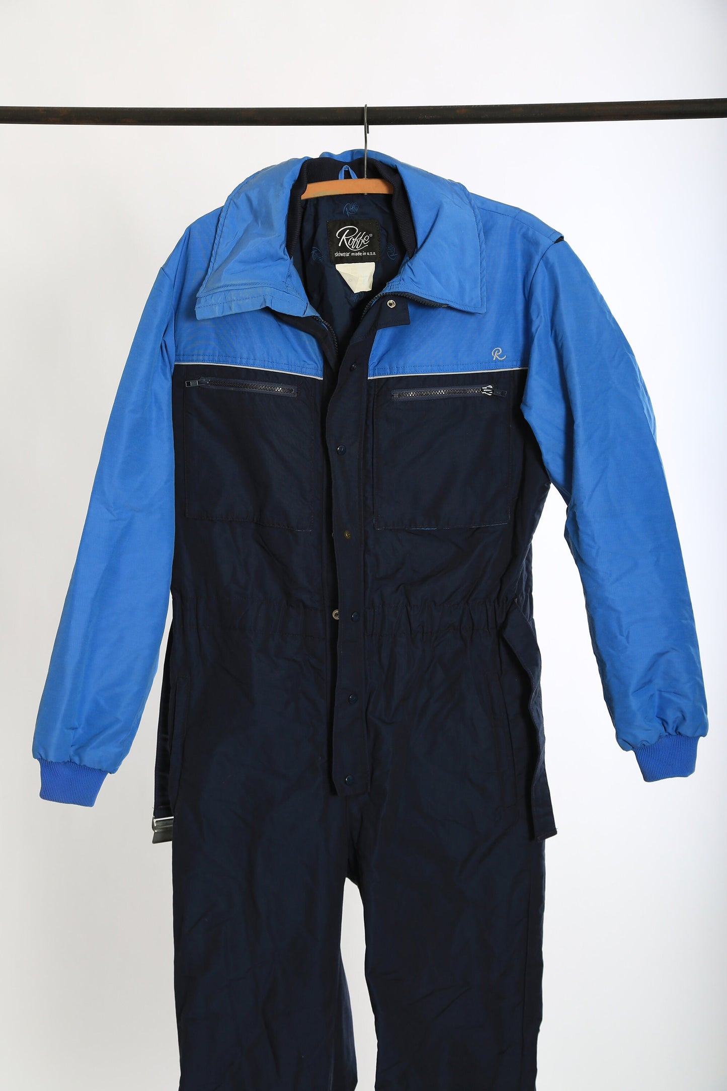 Roffe Ski snowsuit | Vintage 80s Mens blue Roffe ski snowboarding snowsuit coveralls