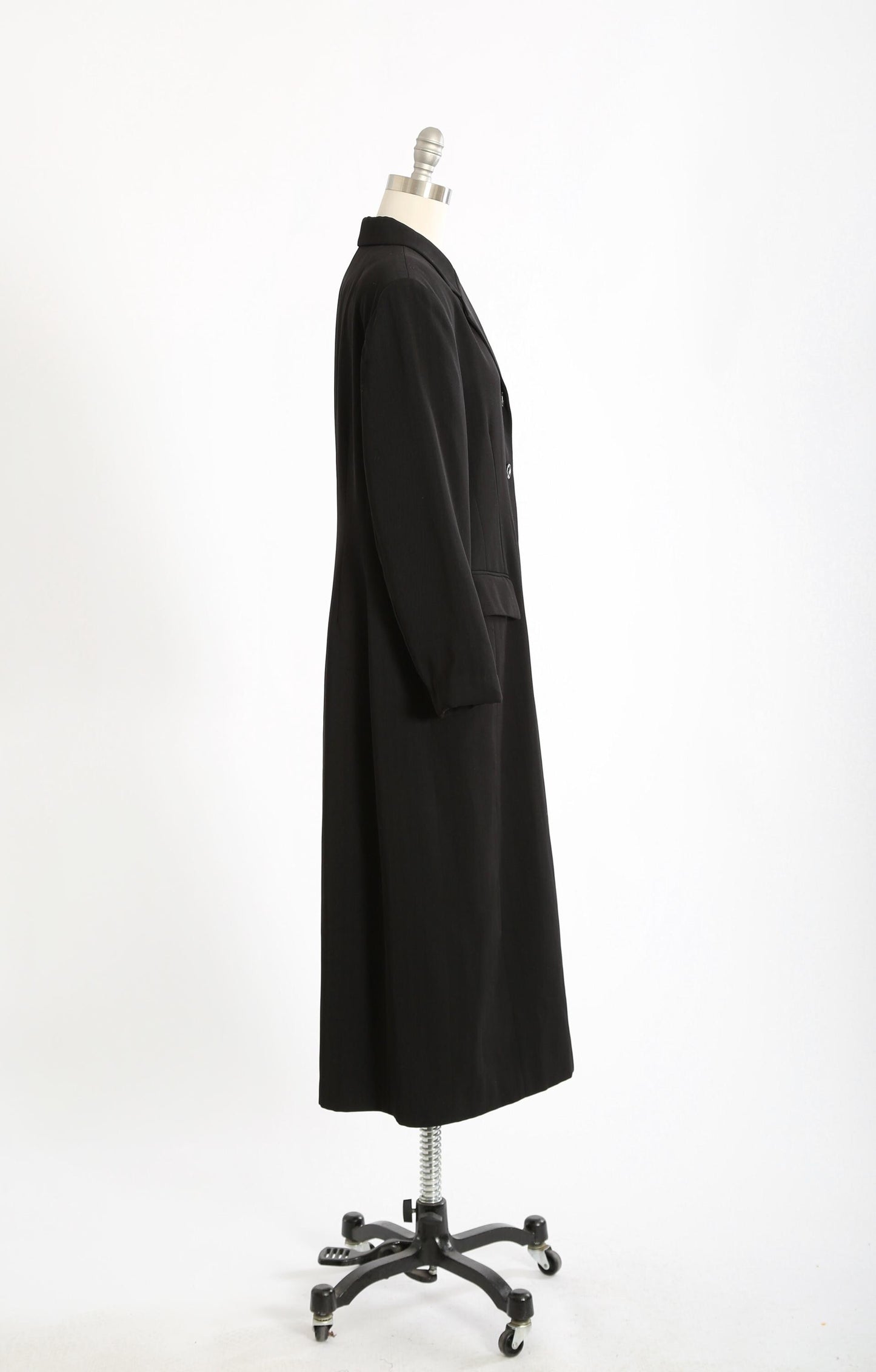 90s black wool coat