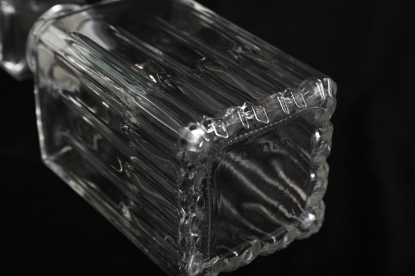 Vintage 70s Italian glass decanter liquor bottle