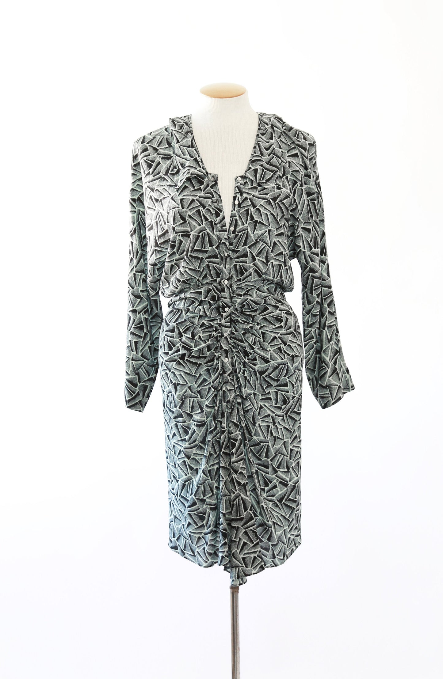 NICOLE MILLER abstract dress | Vintage 90s dolman sleeve dress S