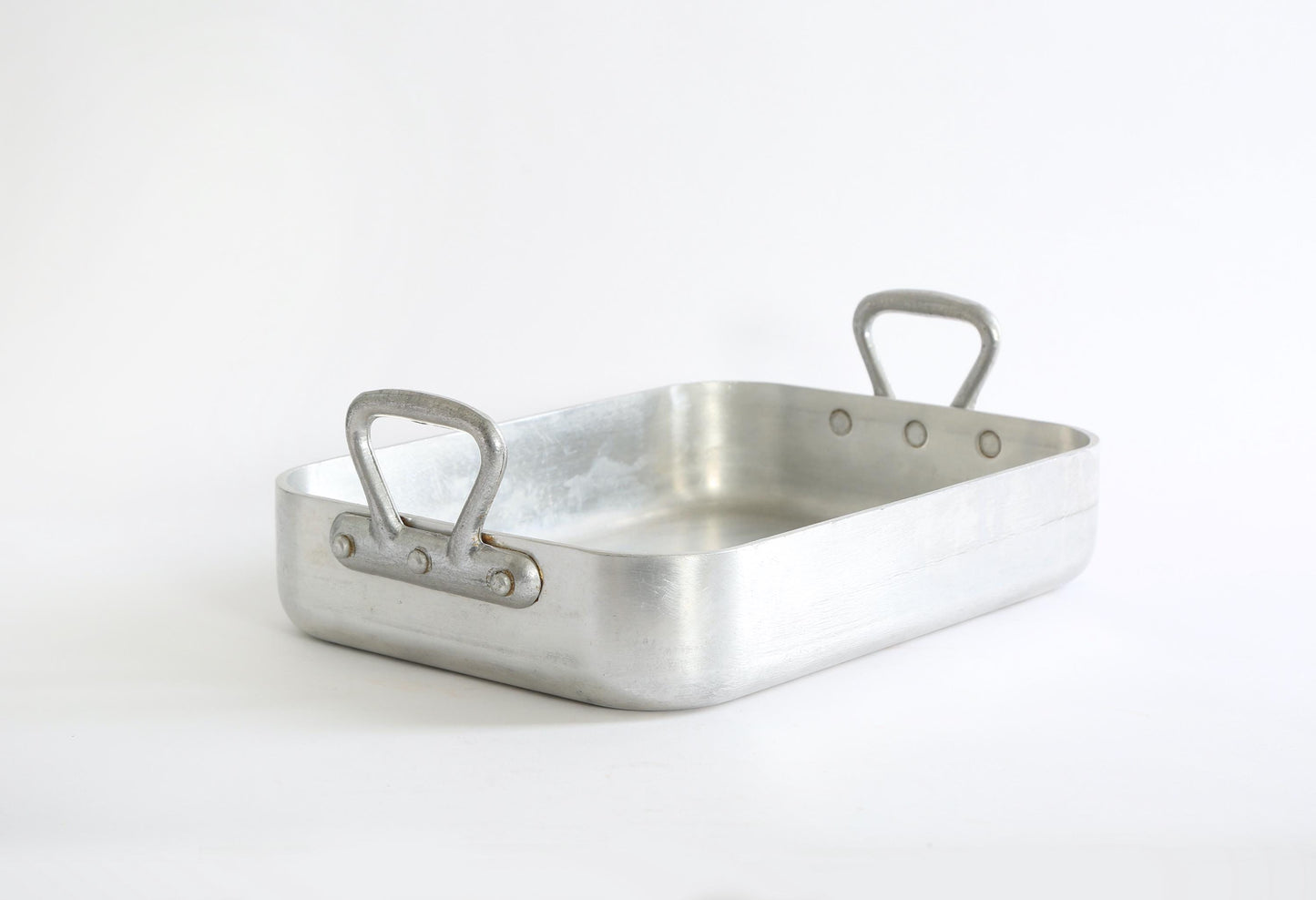 Vintage French aluminum roasting pan