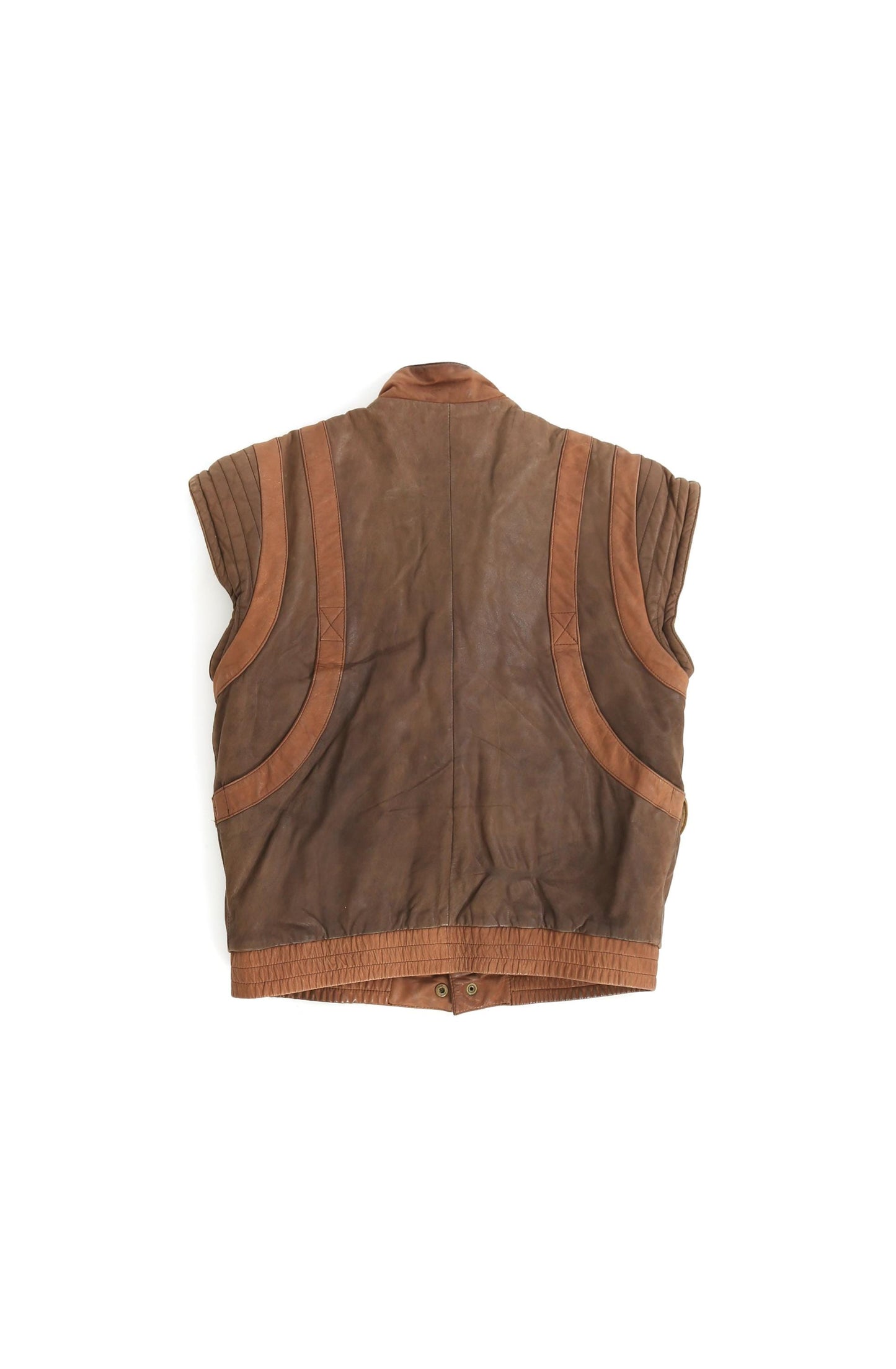 80s M Julian brown leather vest