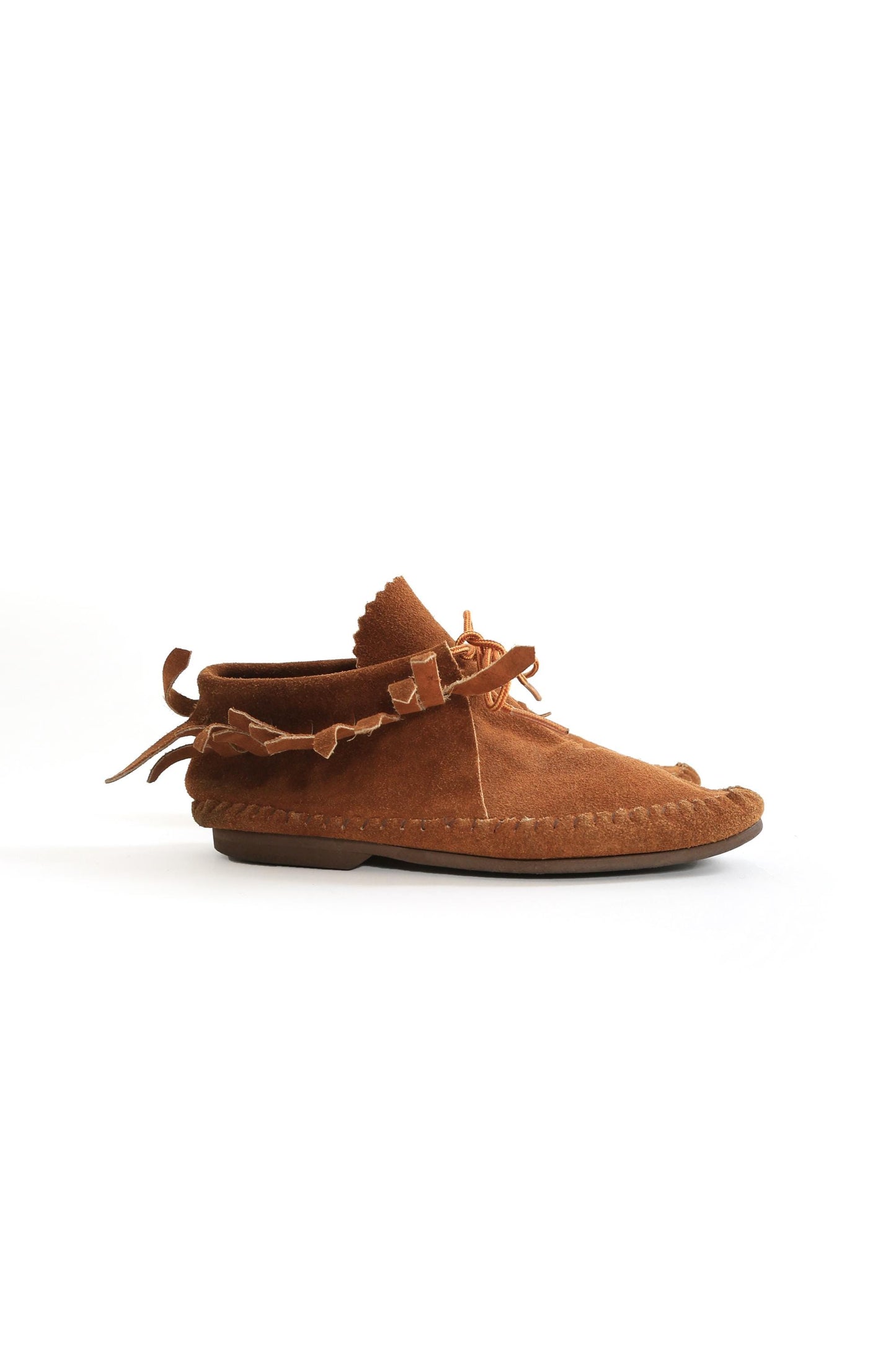 Vintage 70s Taos brown leather moccasins women's size 7