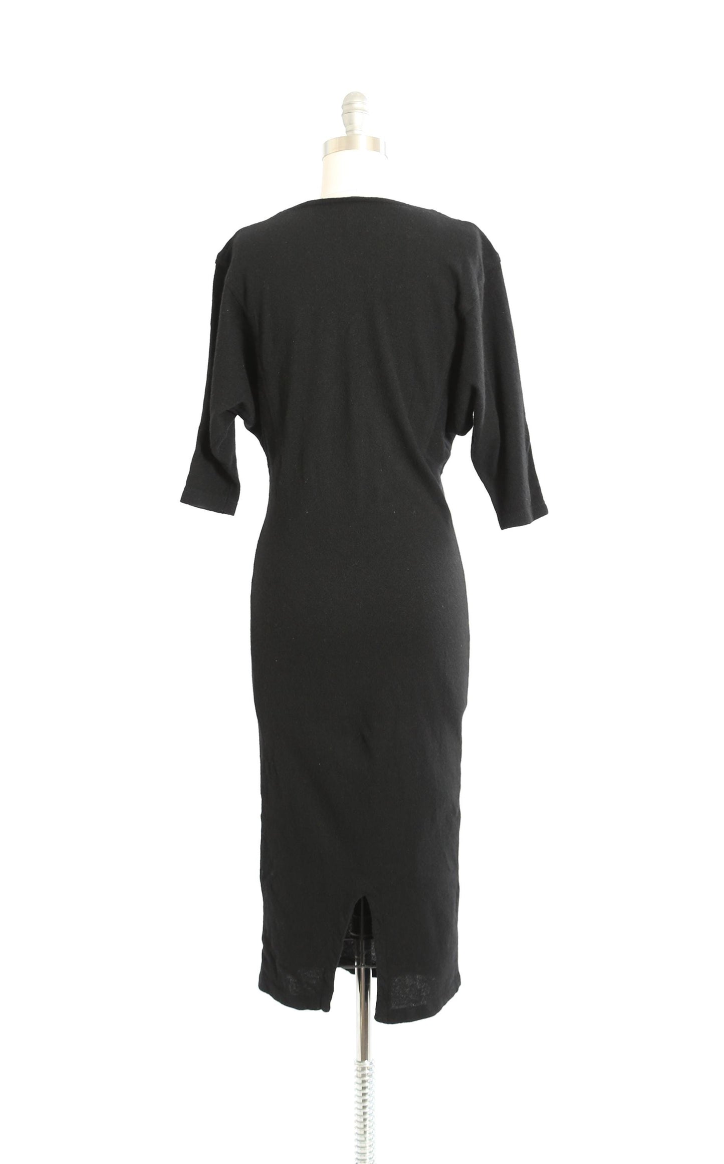 90s ESPRIT black wool knit dress