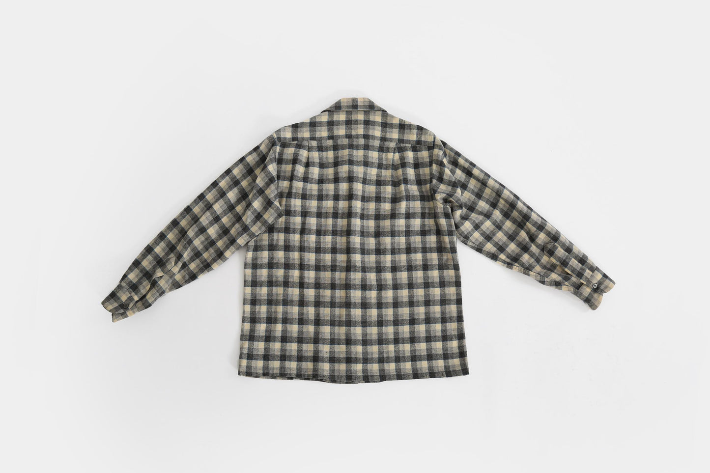 50s Pendleton | Vintage 1950s plaid gray + blue Pendleton Wool Shirt
