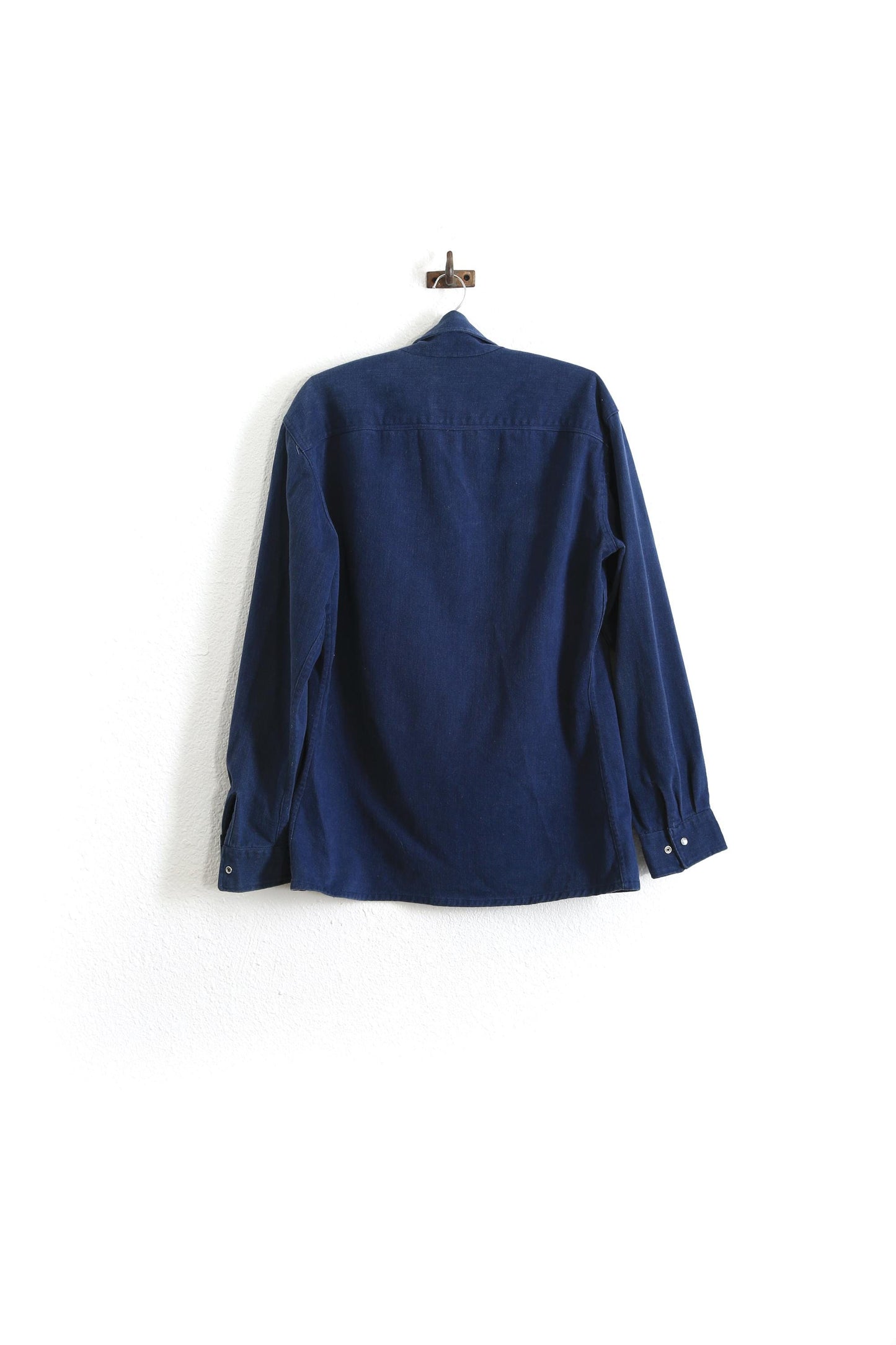 70s Men's Blue cotton Western Shirt Jacket