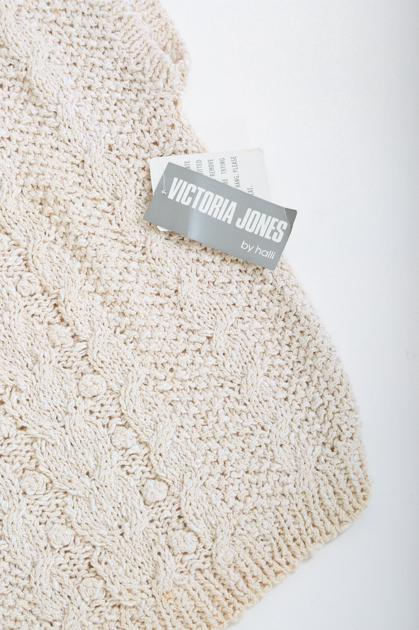 Vintage 80s hand knit silk blend deadstock sweater