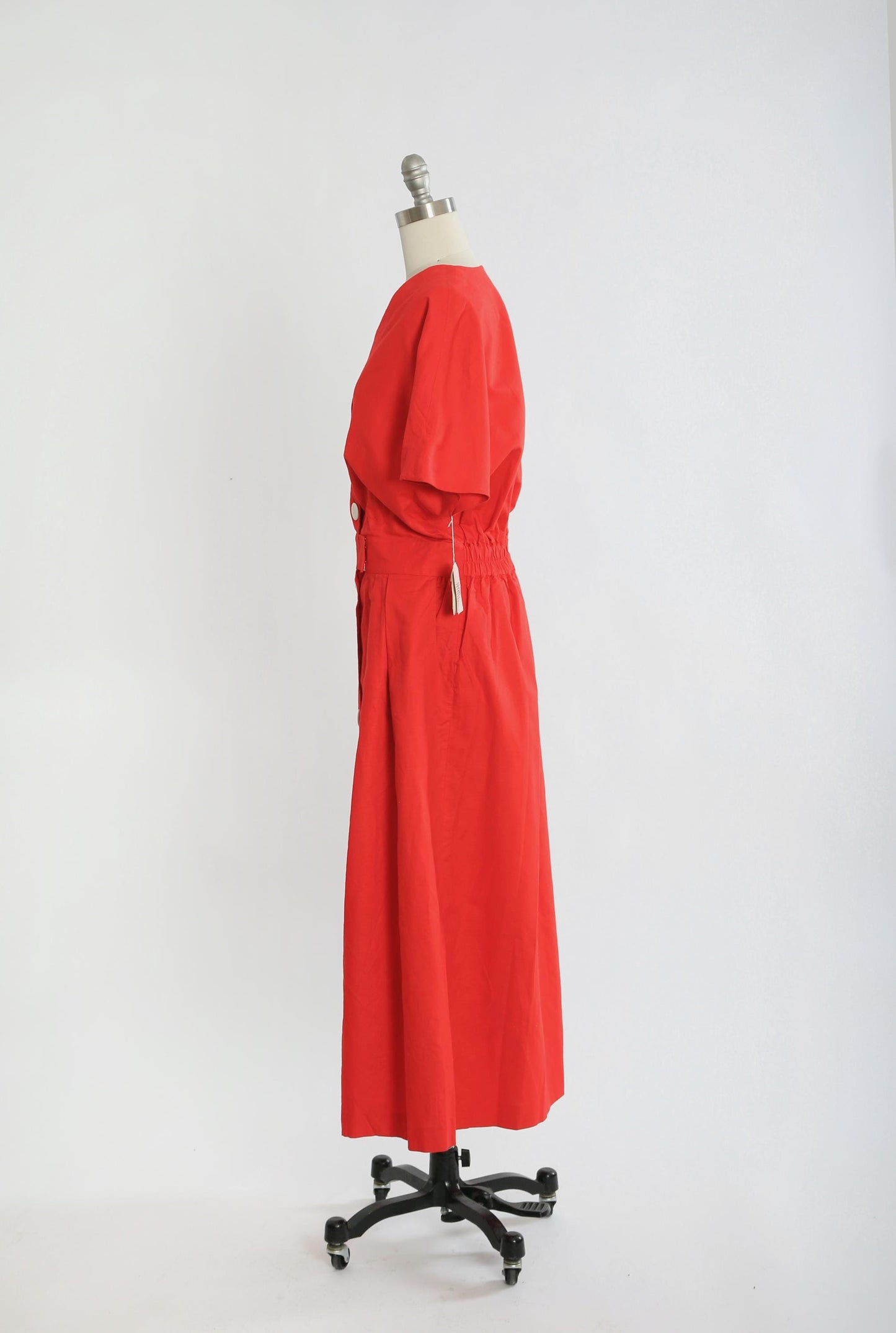 Vintage 90s Ambria red linen blend dress 16T L XL