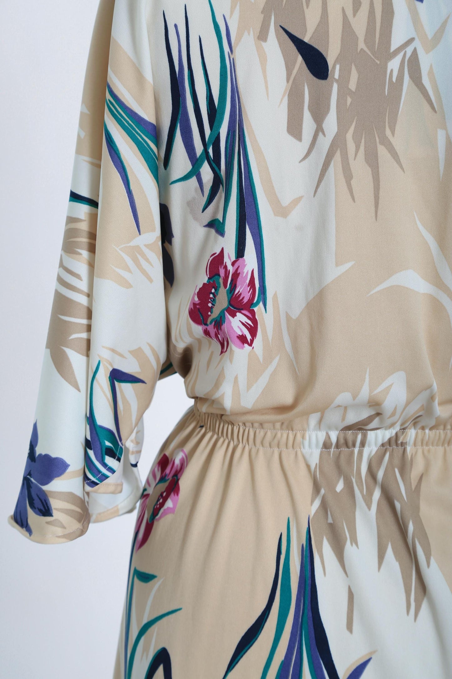 Vintage 70s floral wrap maxi dress