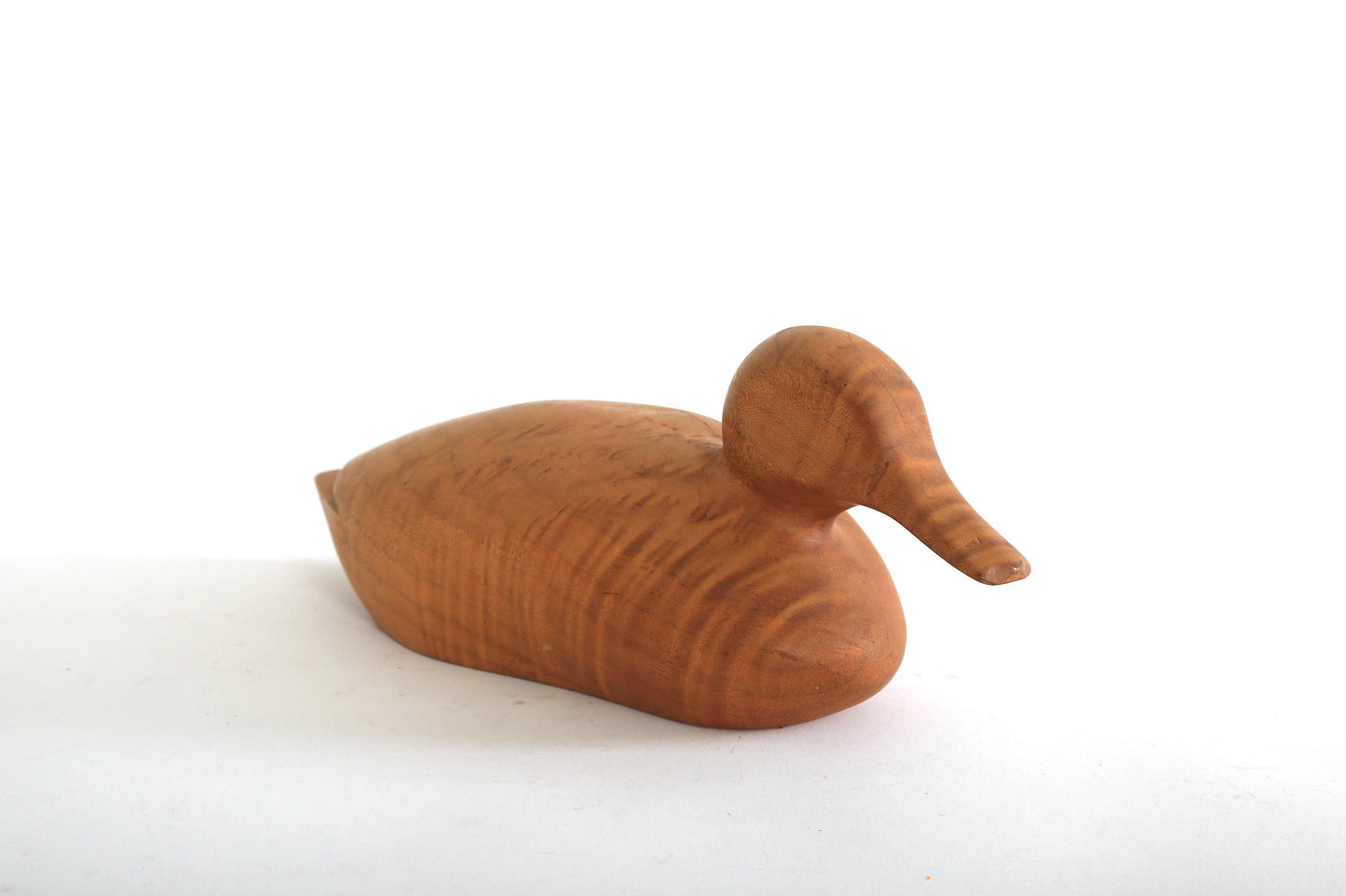 Antique vintage hand carved solid maple wood duck decoy Mallard