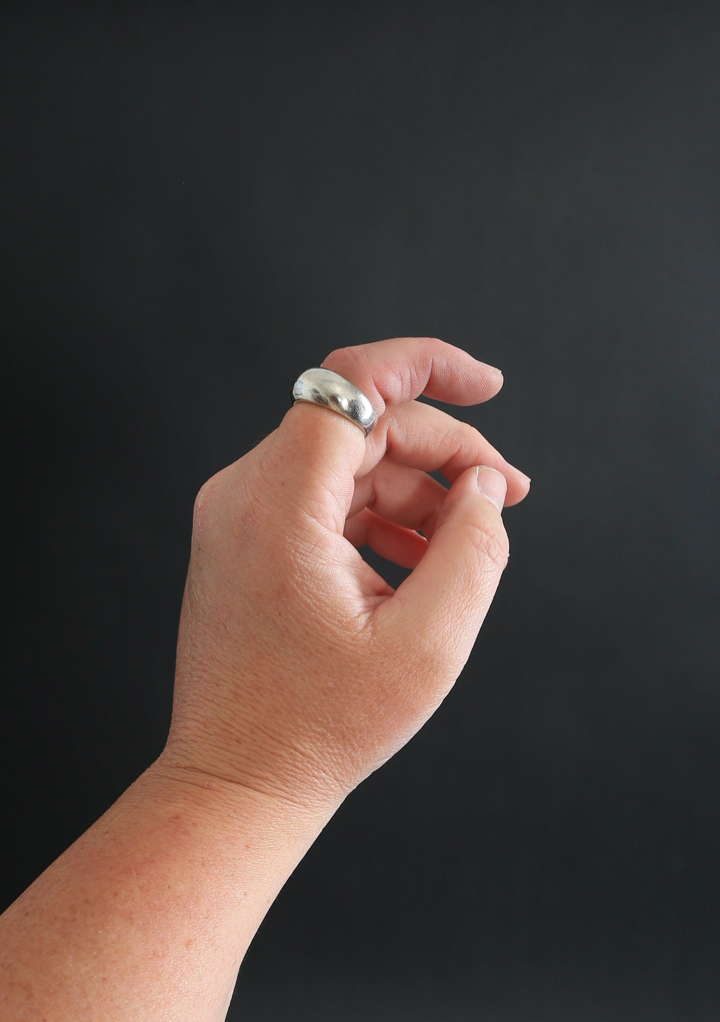 Sterling Silver Puffy cigar band Ring sz.7 5g