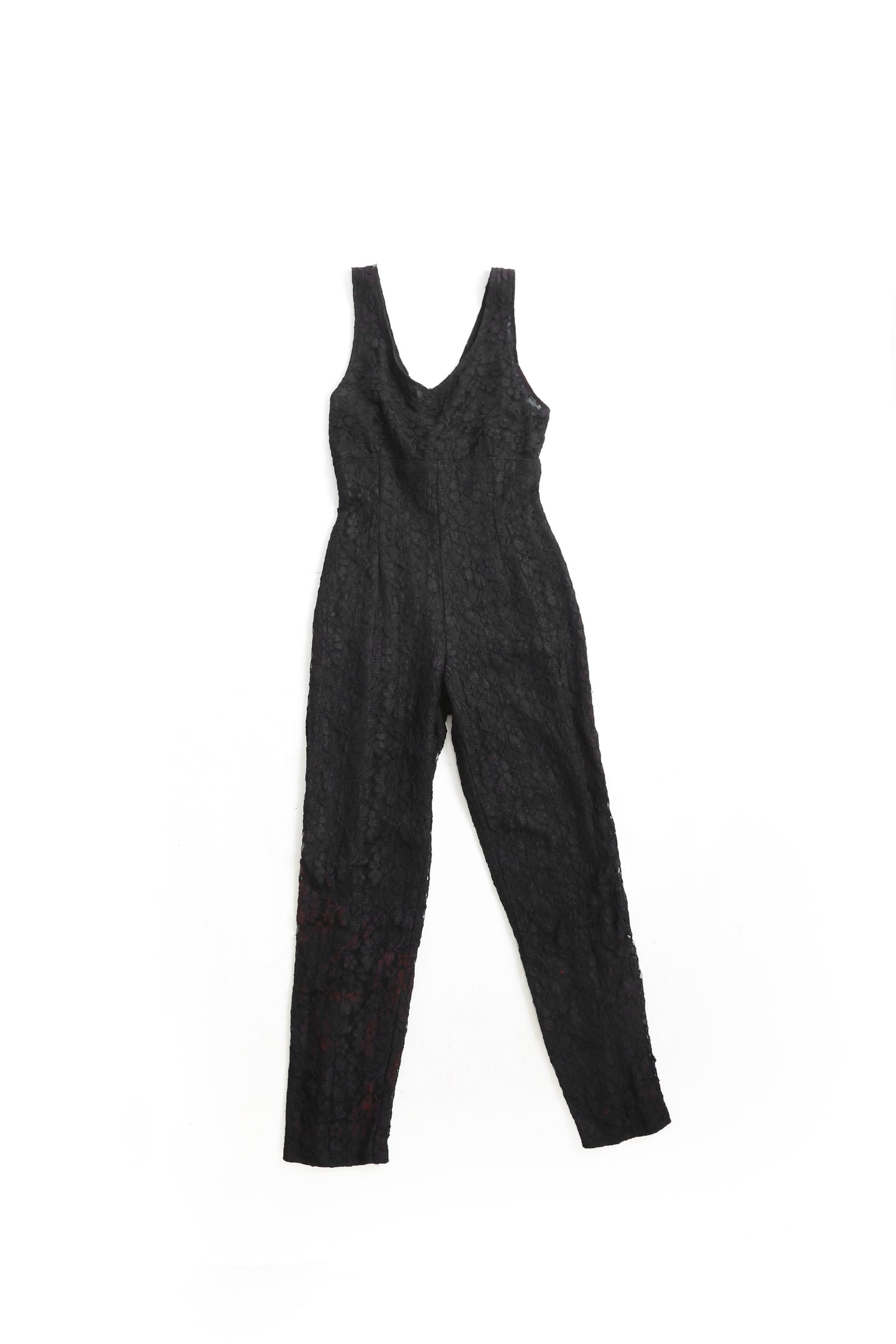 80s Black lace Jumpsuit