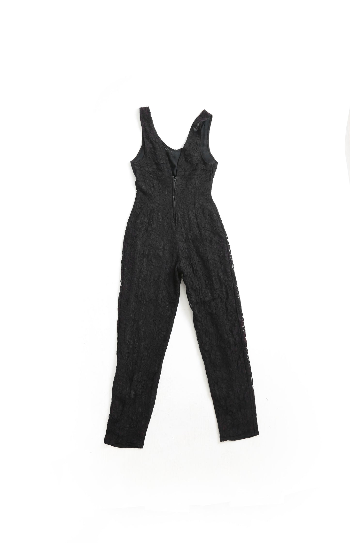 80s Black lace Jumpsuit