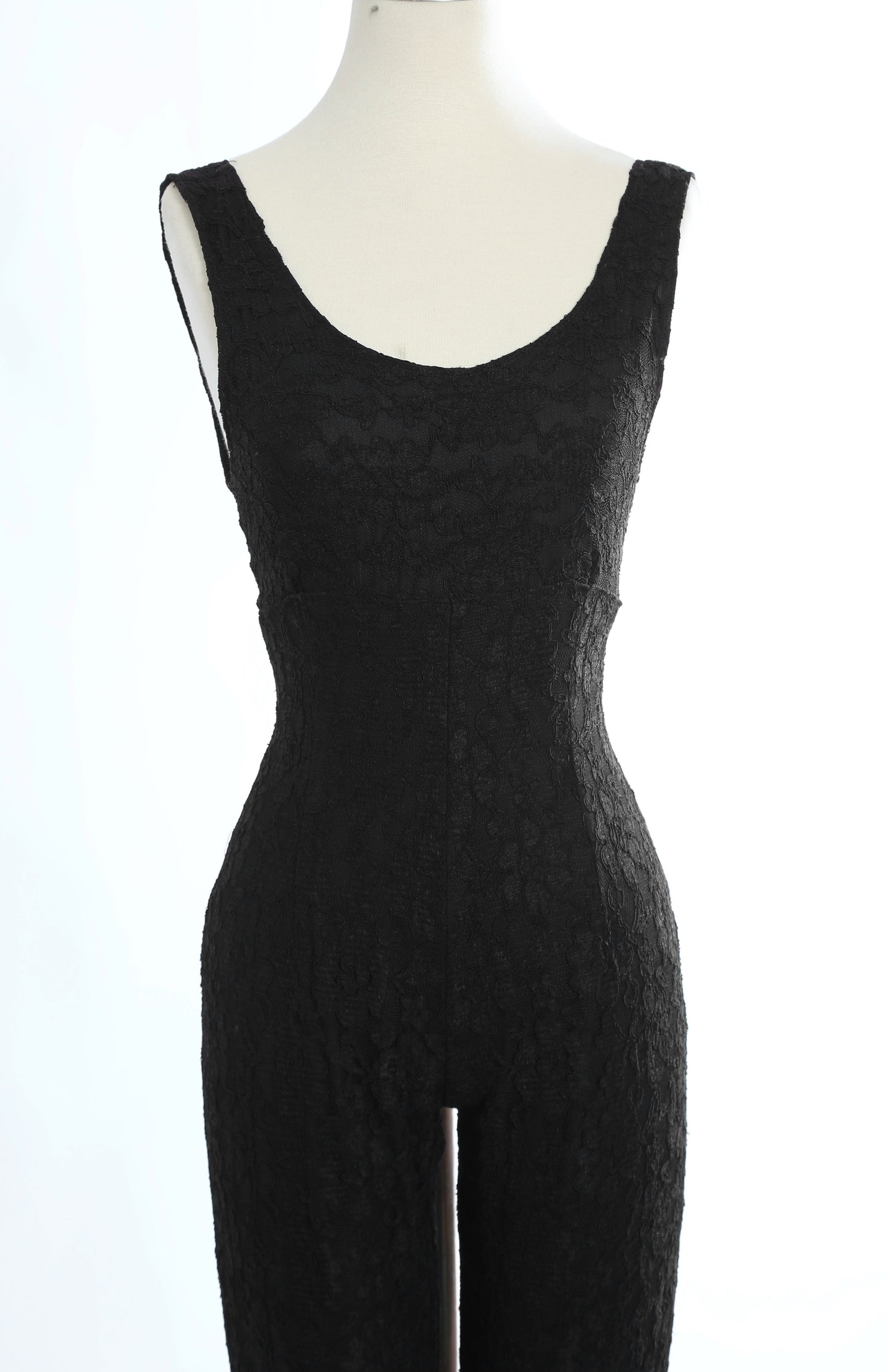 80s Black lace Jumpsuit