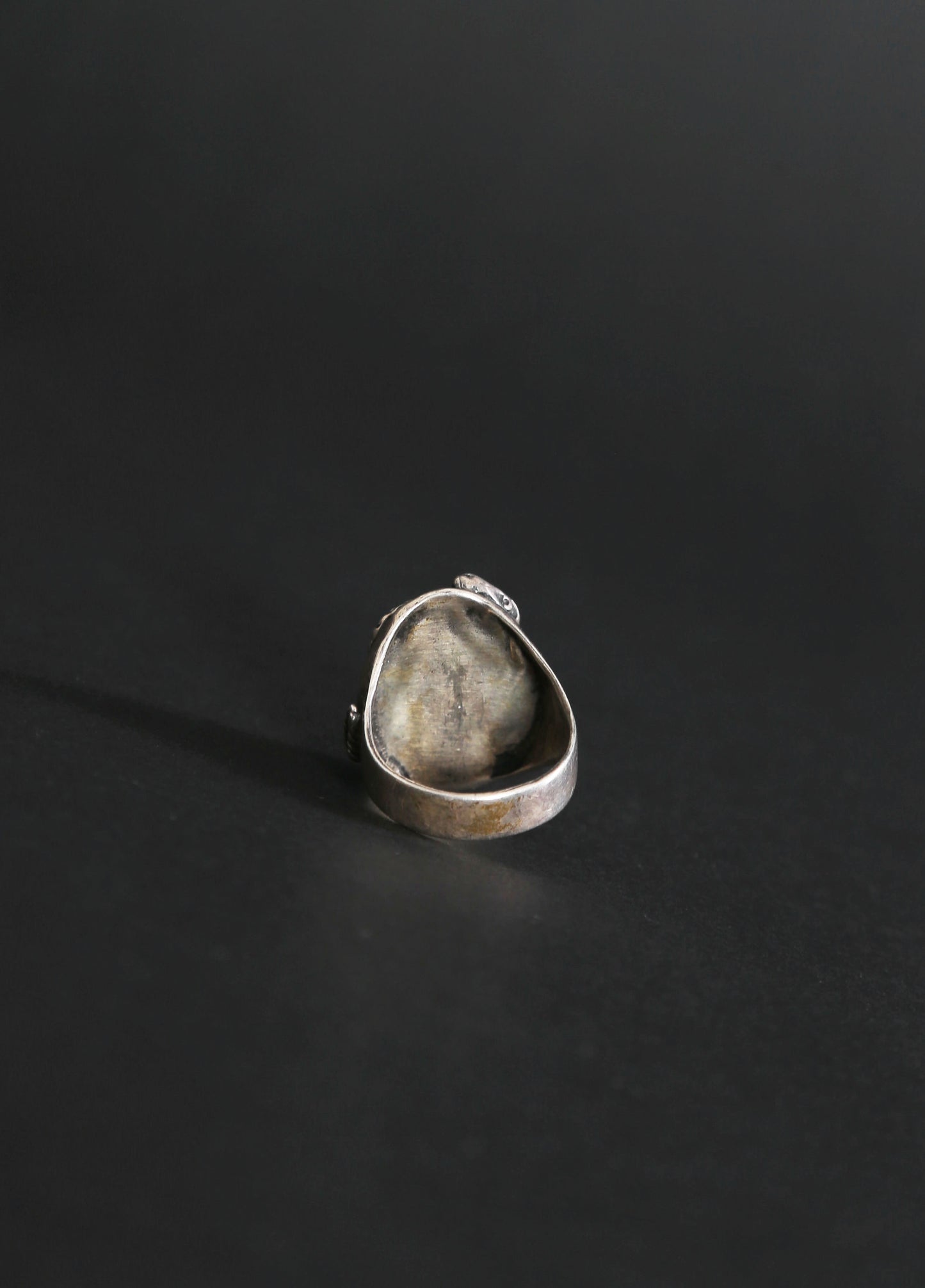 Vintage Native American Sterling silver Turquoise snake ring | Sz. 10