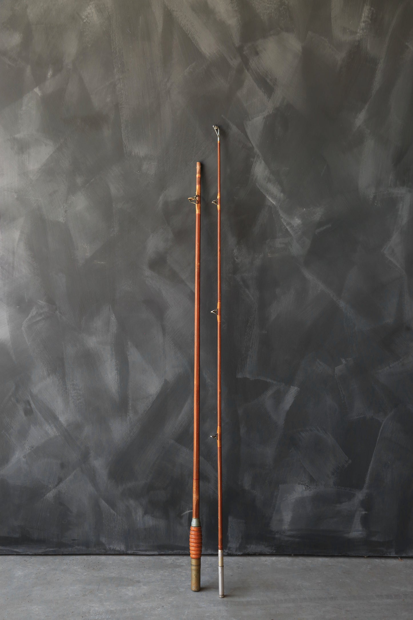 Antique 1900s Bamboo + wood fishing rod