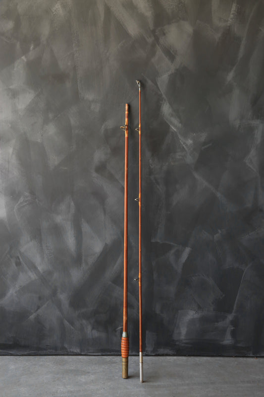 Antique 1900s Bamboo + wood fishing rod