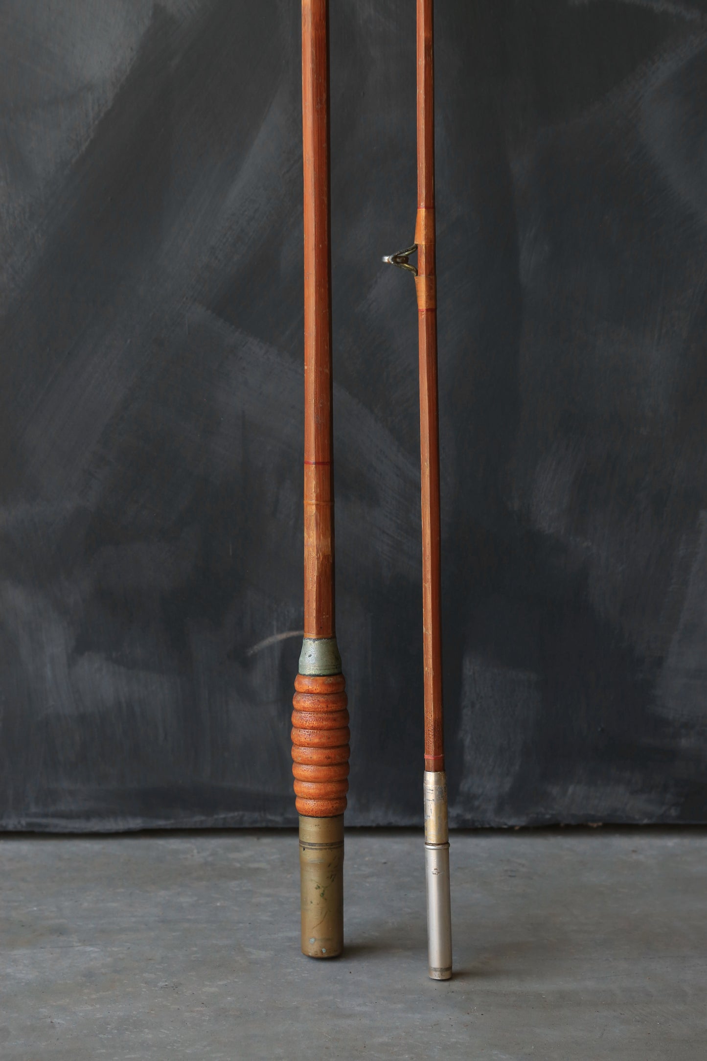 Antique 1900s Bamboo + wood fishing rod