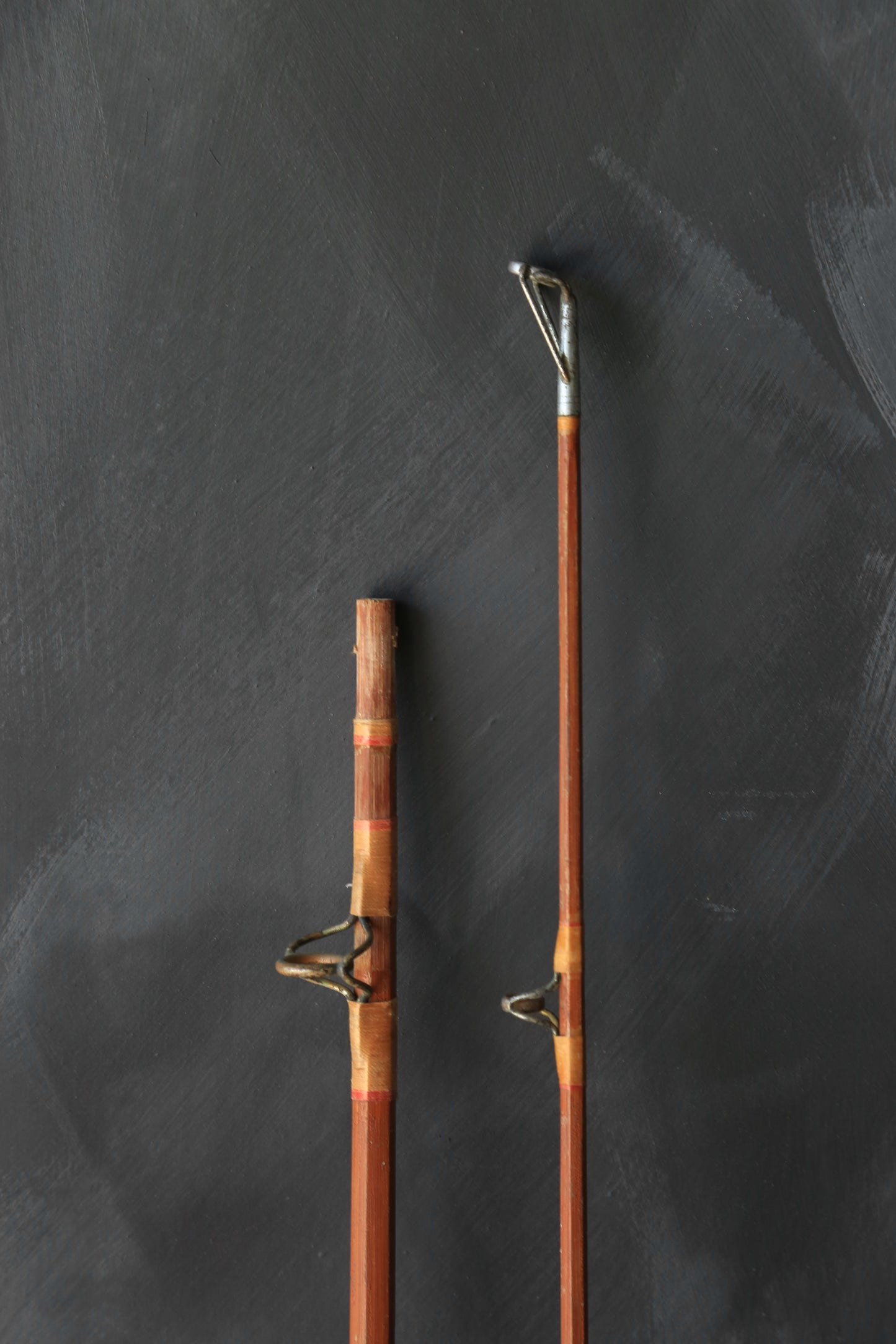 Antique 1900s Bamboo + wood fishing rod