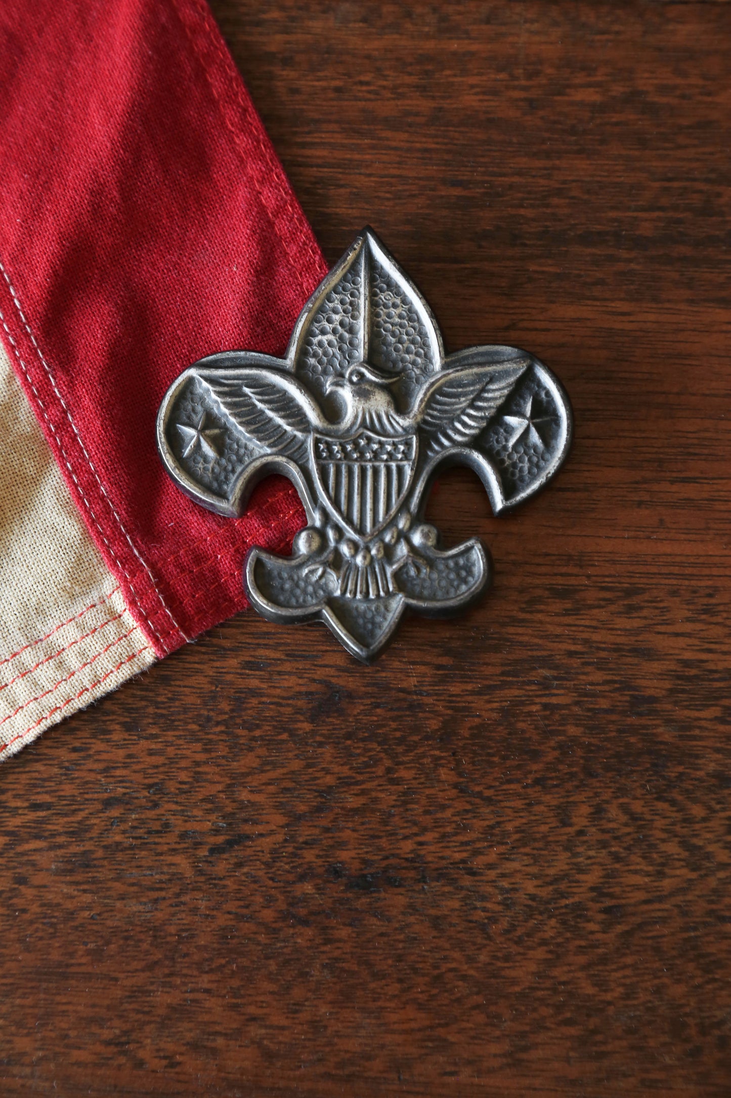 Vintage Boy Scouts of America solid metal paperweight