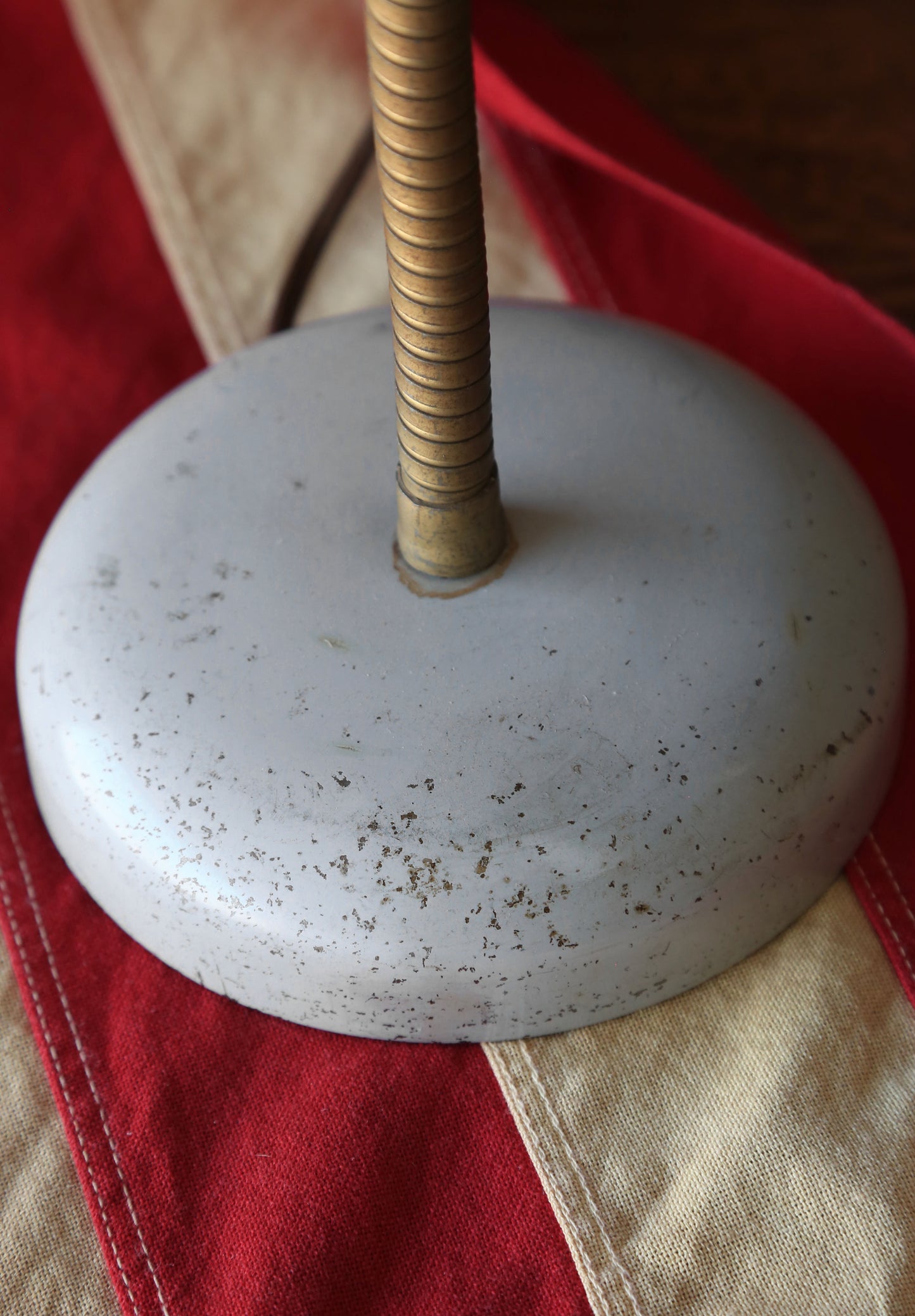 Mid Century Modern Richman lighting gray fiberglass gooseneck desk lamp