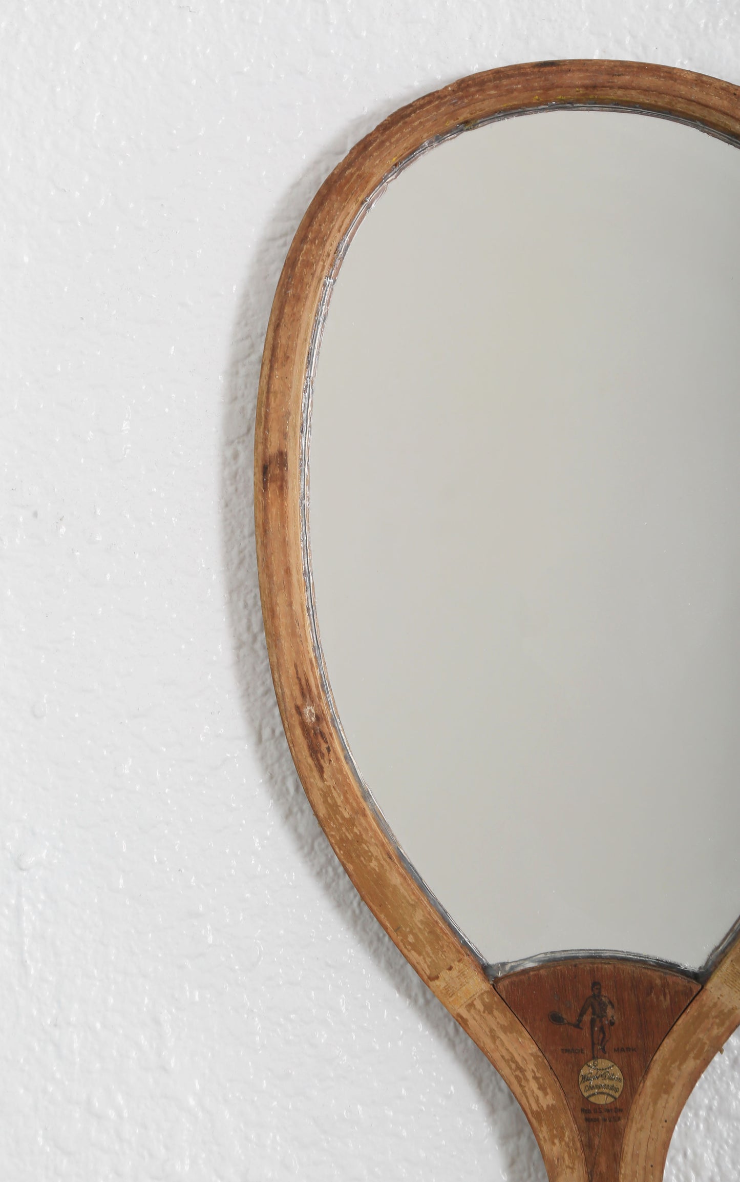 Antique 1900s "The Park" by Wright & Ditson Mirror Tennis Racket wall art gallery wall
