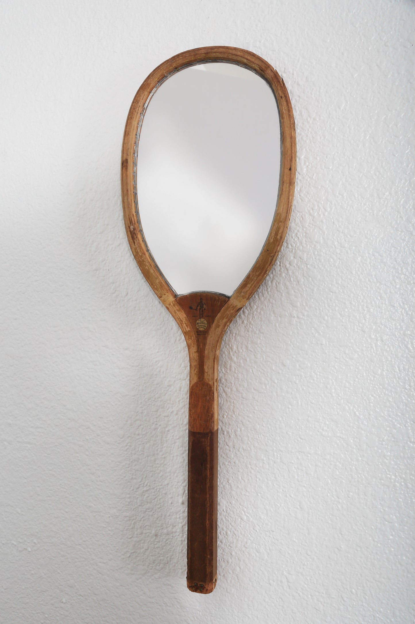 Antique 1900s "The Park" by Wright & Ditson Mirror Tennis Racket wall art gallery wall