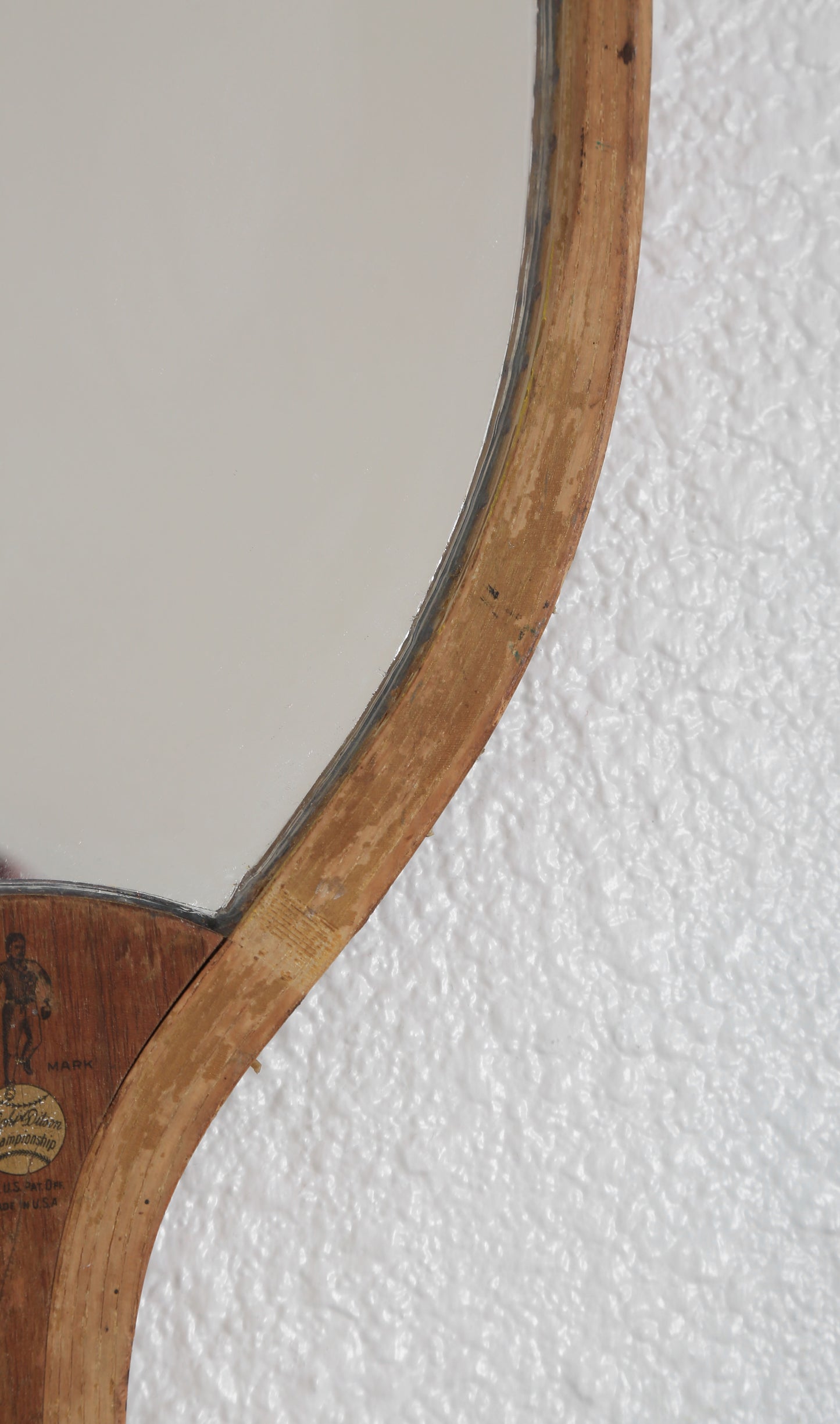 Antique 1900s "The Park" by Wright & Ditson Mirror Tennis Racket wall art gallery wall
