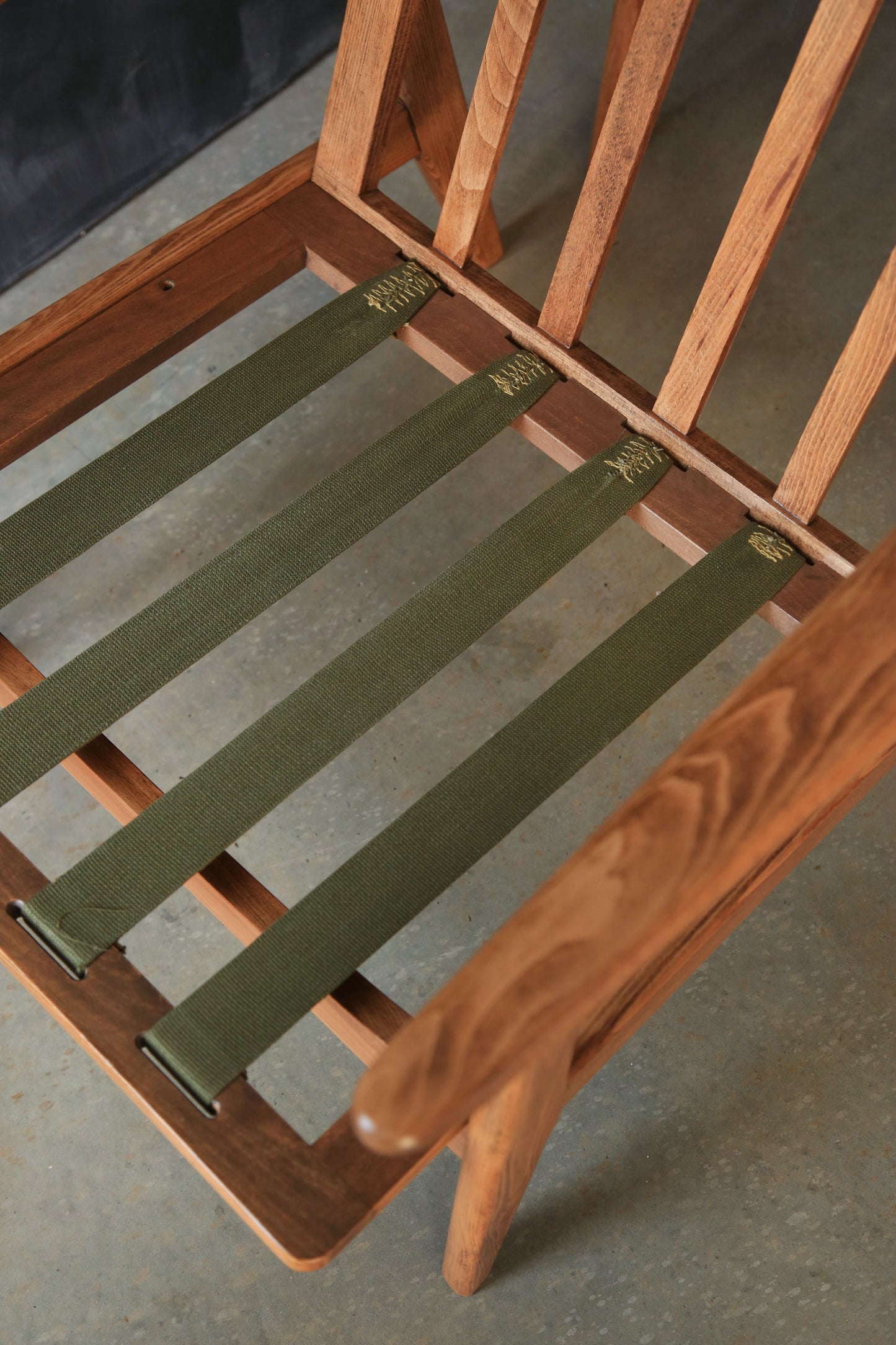 Vintage Mid Century Modern Japanese Walnut Lounge Chairs Pair