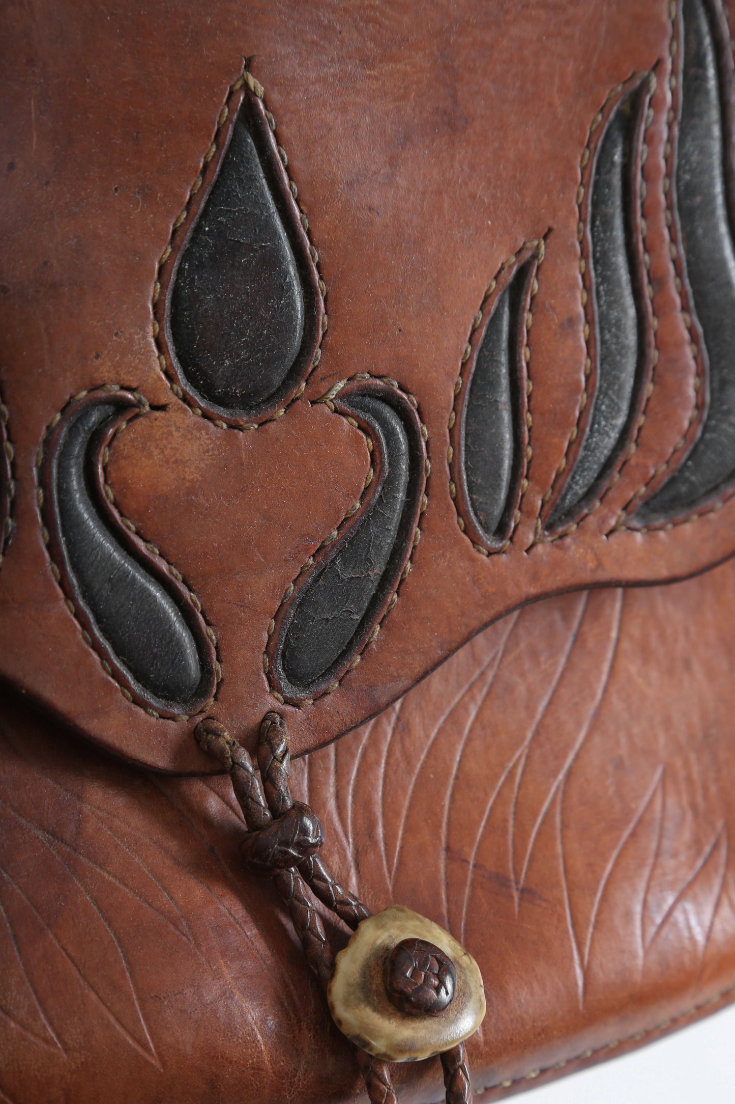 60s Tooled Sawn leather purse