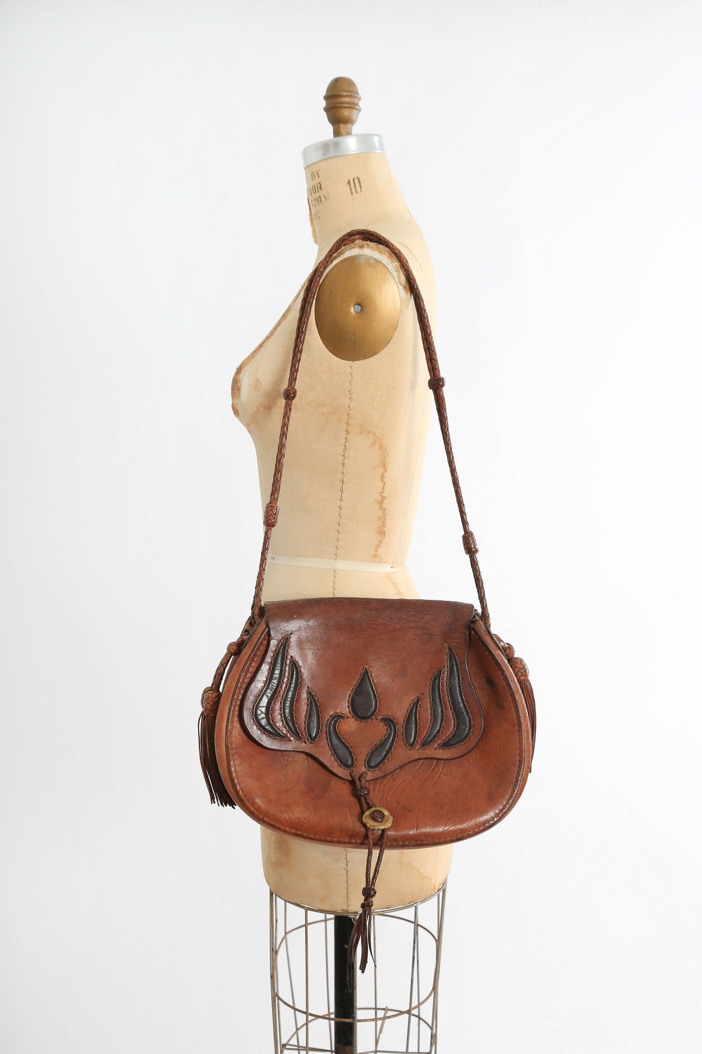 60s Tooled Sawn leather purse