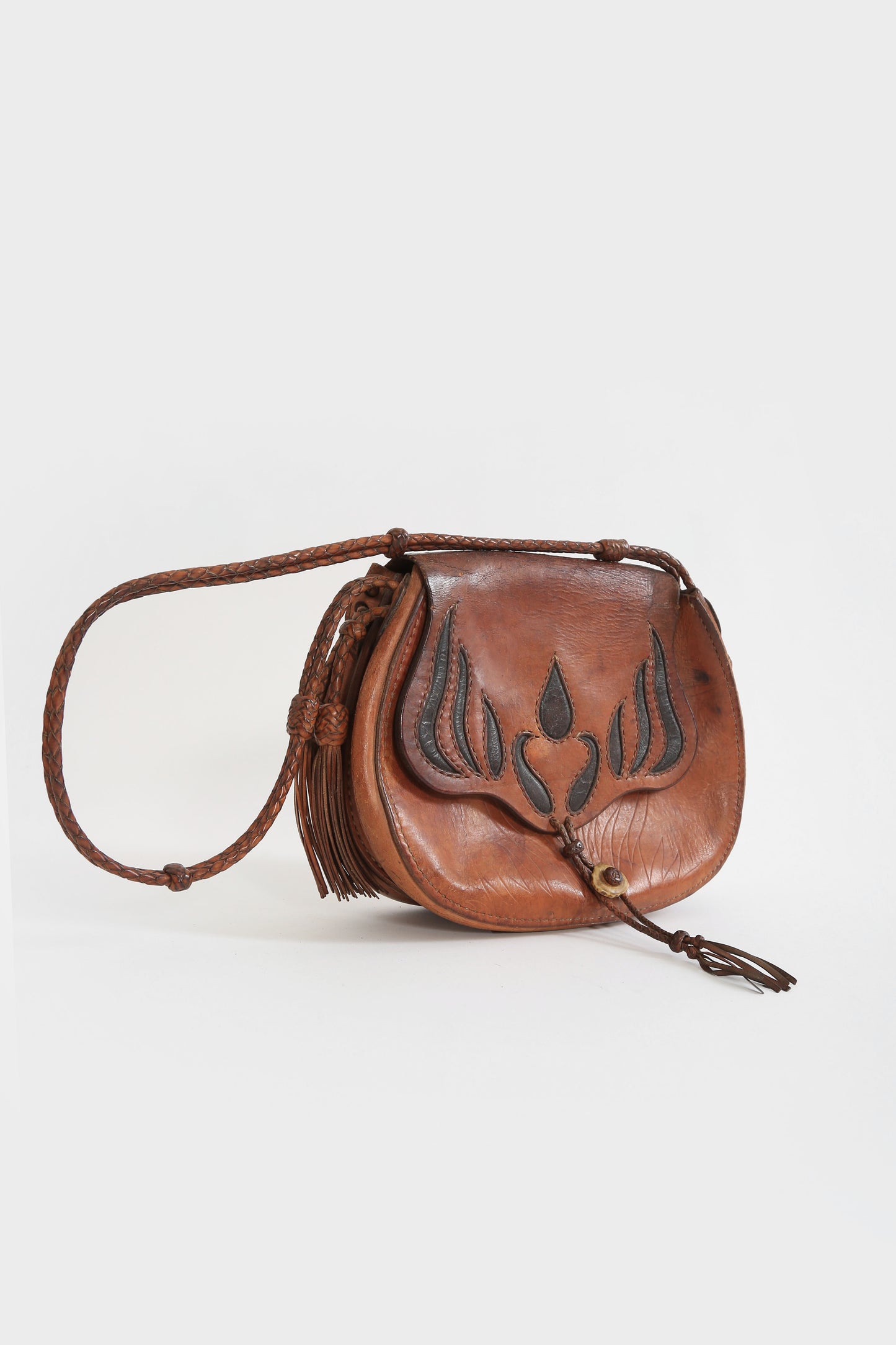 60s Tooled Sawn leather purse