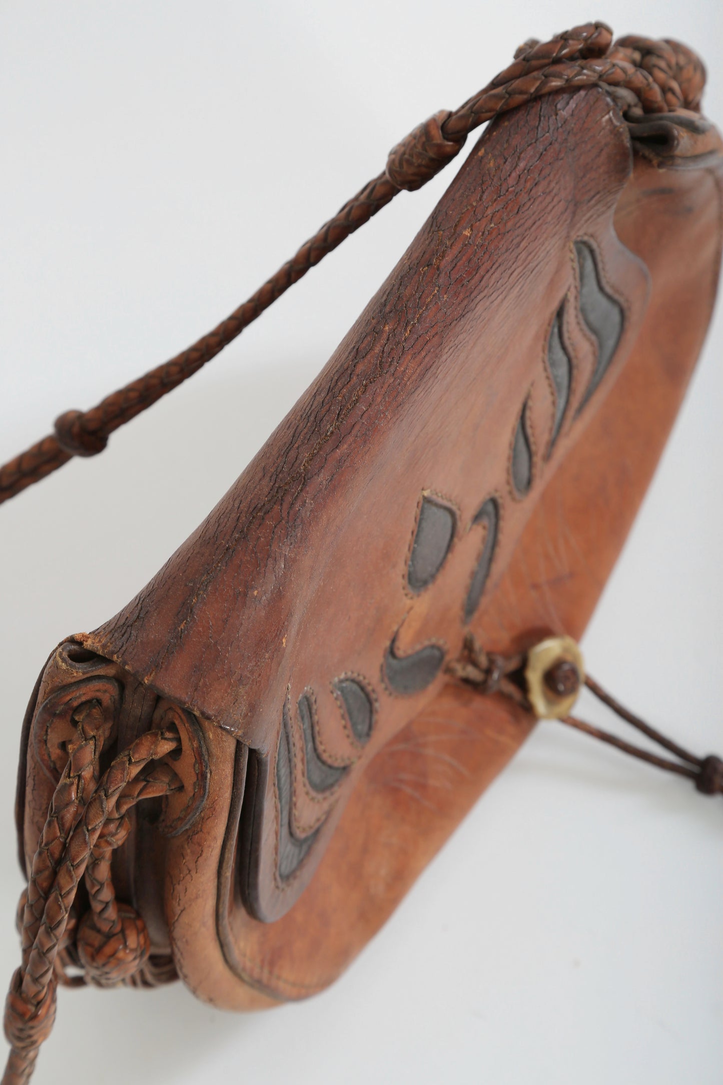 60s Tooled Sawn leather purse