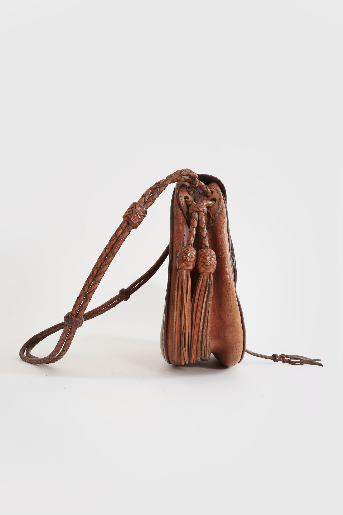 60s Tooled Sawn leather purse
