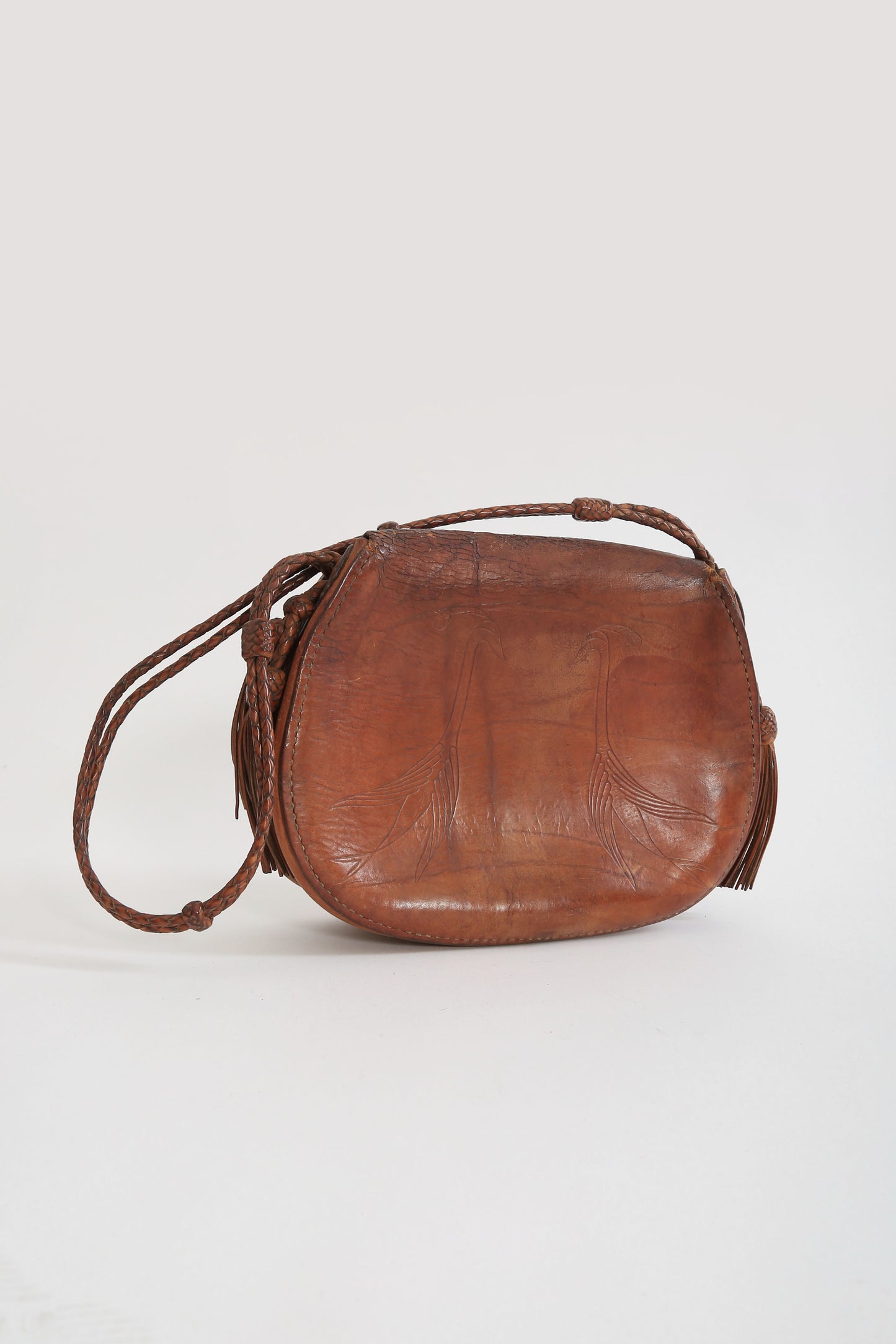 60s Tooled Sawn leather purse