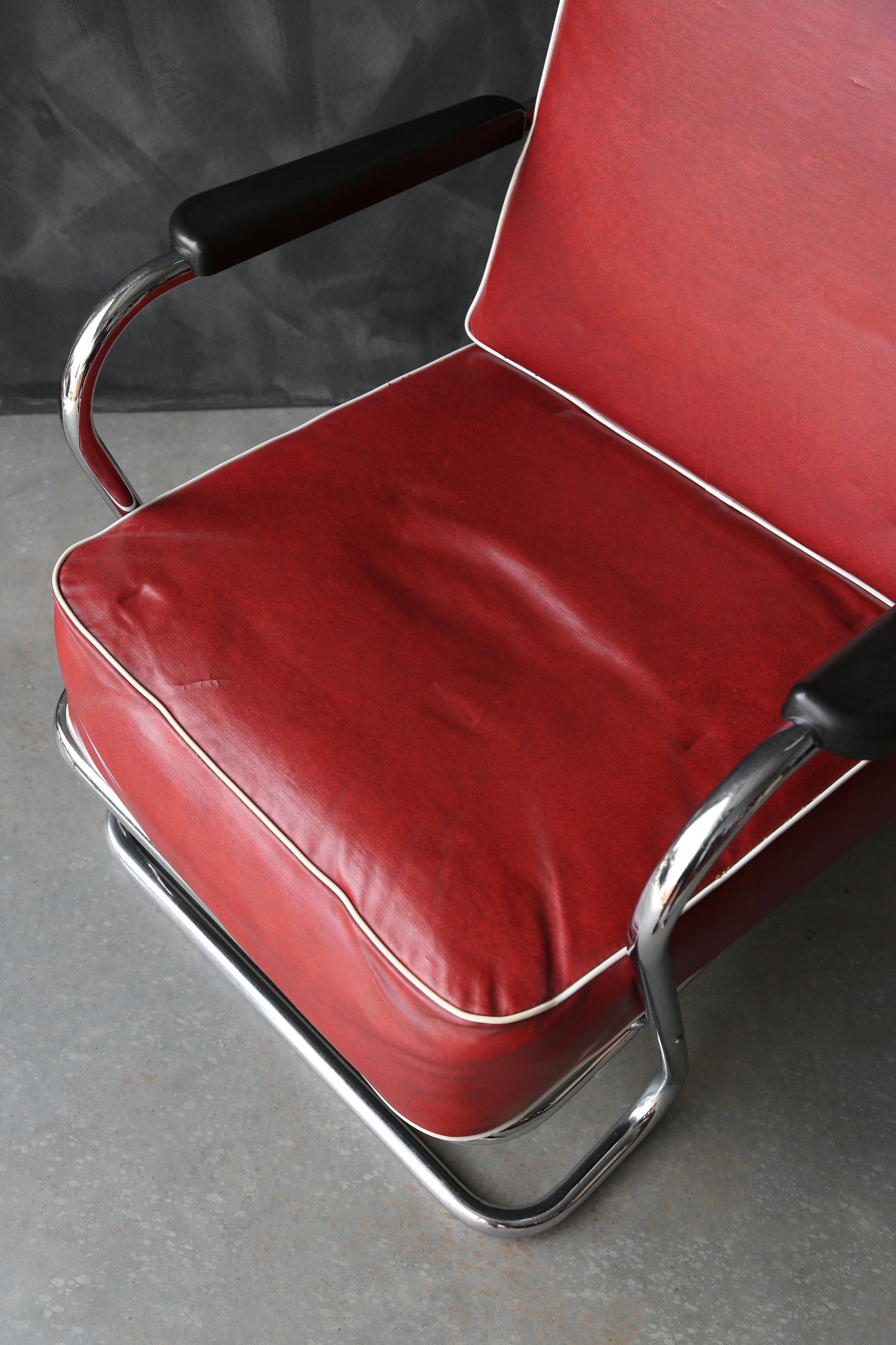 1930s Kem Weber for Lloyd Art Deco tubular Chrome chair