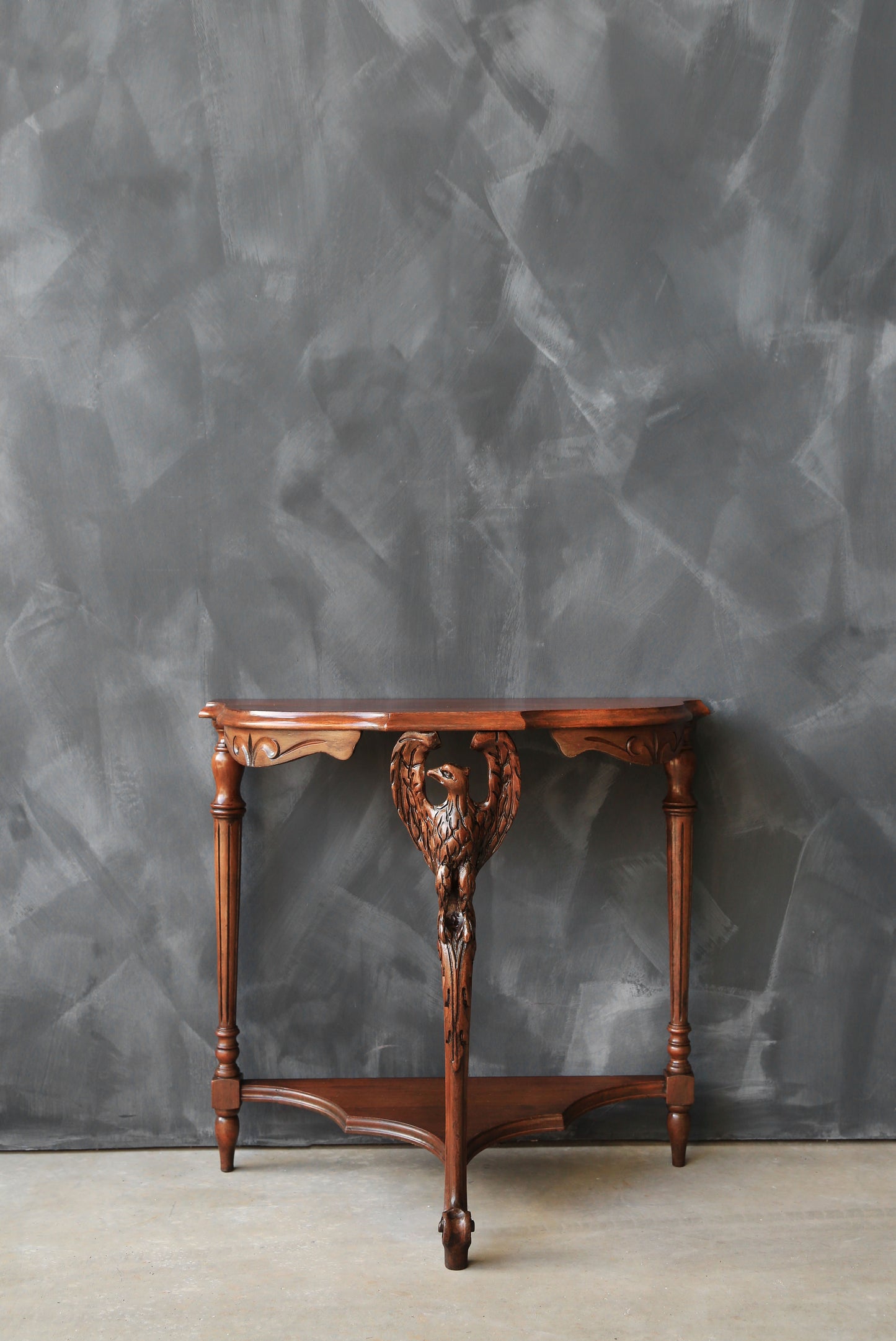 Antique 19th Century carved American Eagle Federal walnut end side table